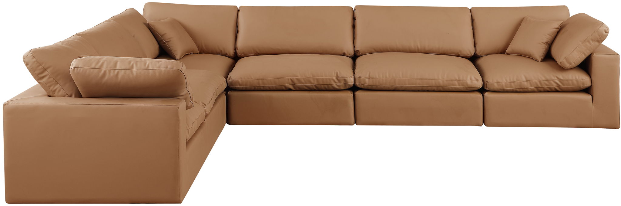 Comfy - 6 Piece Faux Leather Modular Corner Sectional - Urban Living Furniture (Los Angeles, CA)