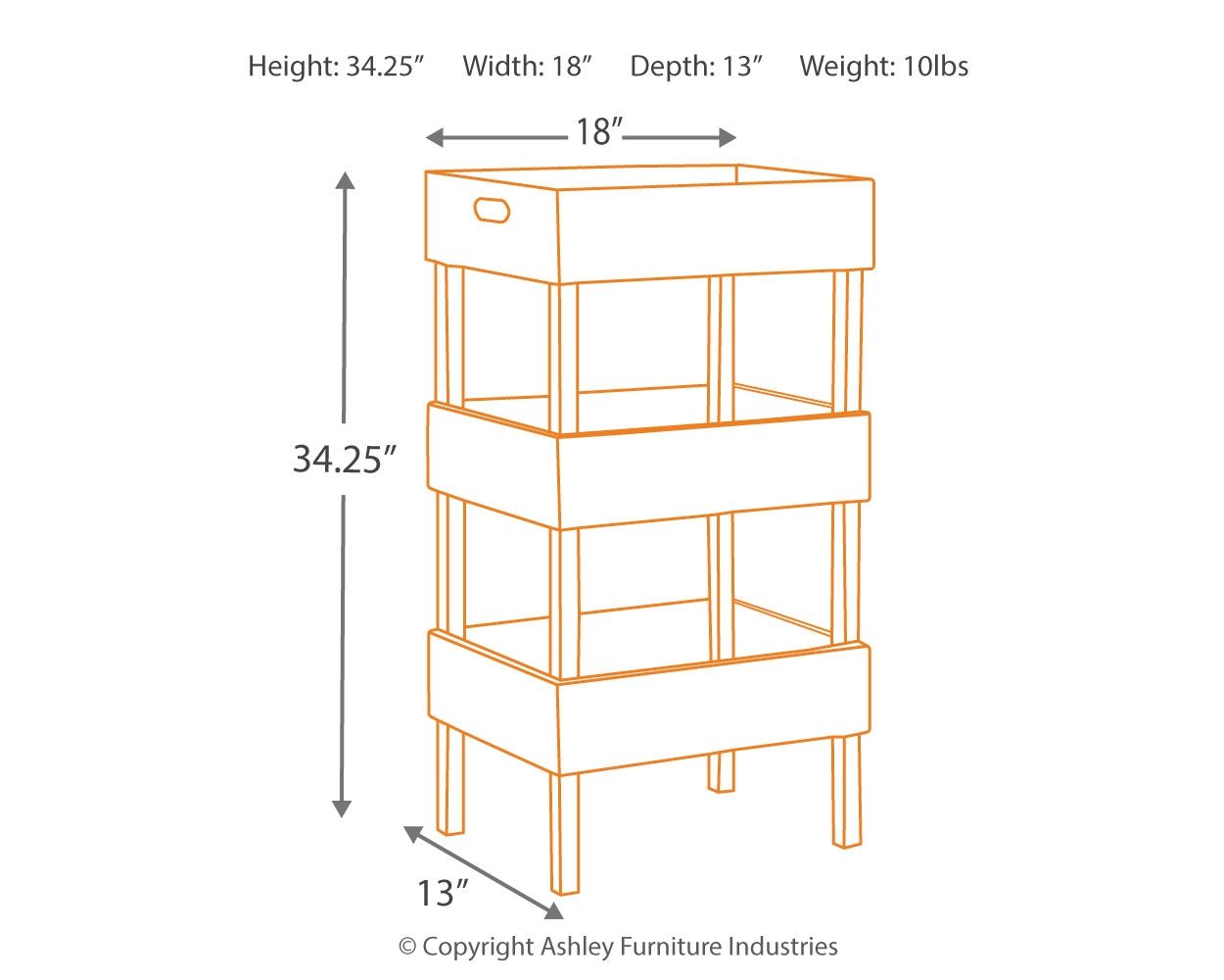 Yulton - Antique White - Storage Shelf - Urban Living Furniture (Los Angeles, CA)