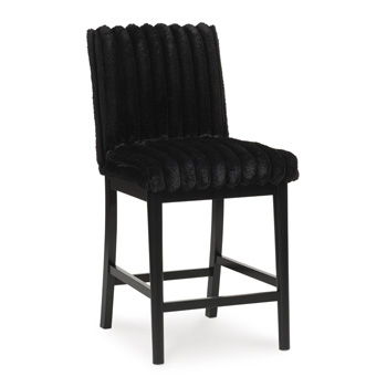 Mervannie - Upholstered Barstool (Set of 2) - Black - Urban Living Furniture (Los Angeles, CA)