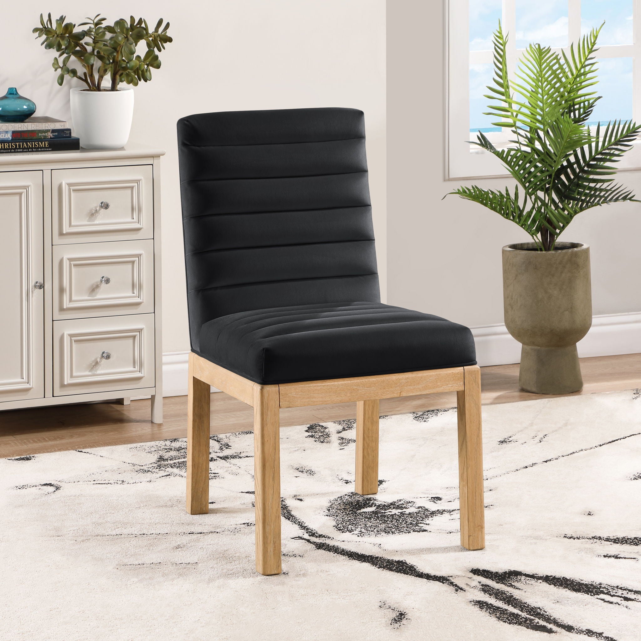 Evelyn - Dining Chair With Natural Legs - Urban Living Furniture (Los Angeles, CA)