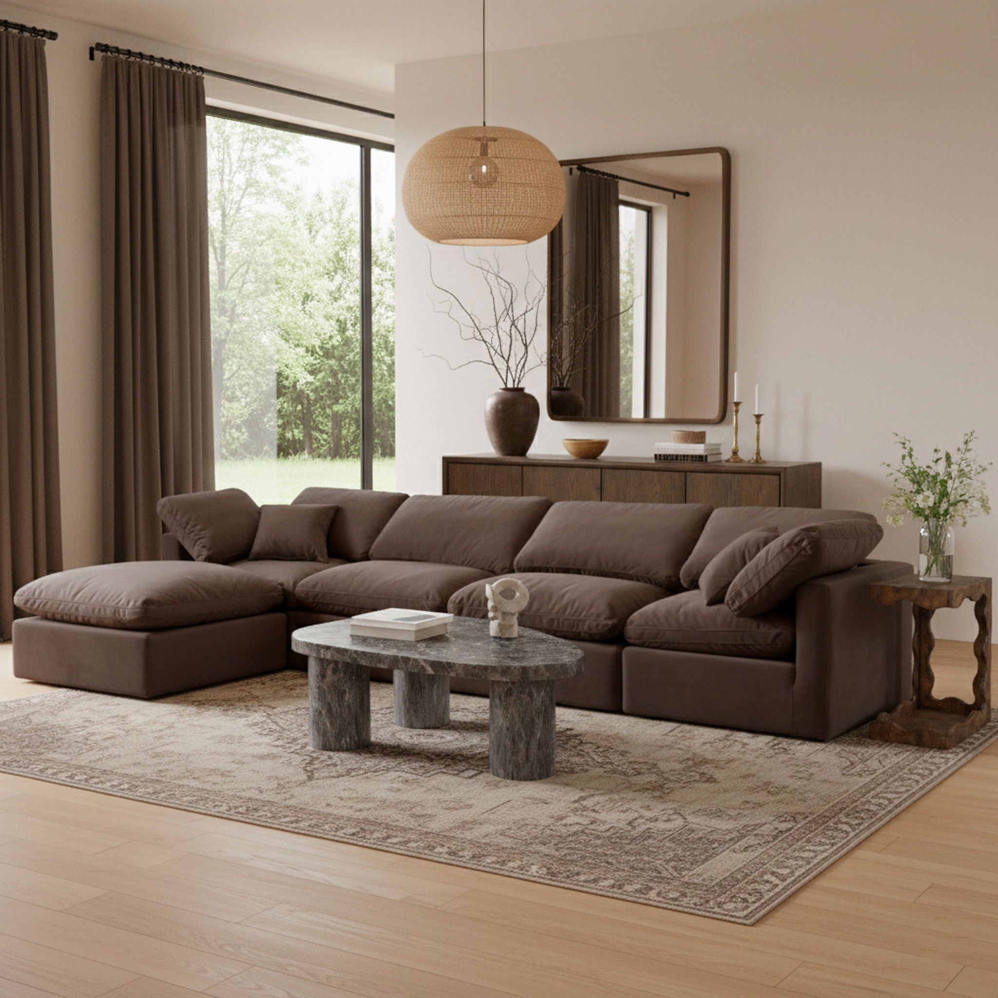 Indulge - Velvet 5 Piece Modular Sectional With Chaise - Urban Living Furniture (Los Angeles, CA)