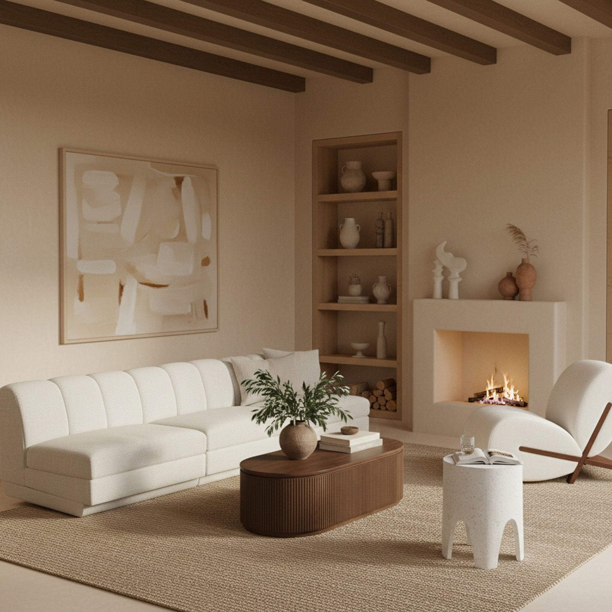 Modari - Sectional - Cream - Urban Living Furniture (Los Angeles, CA)