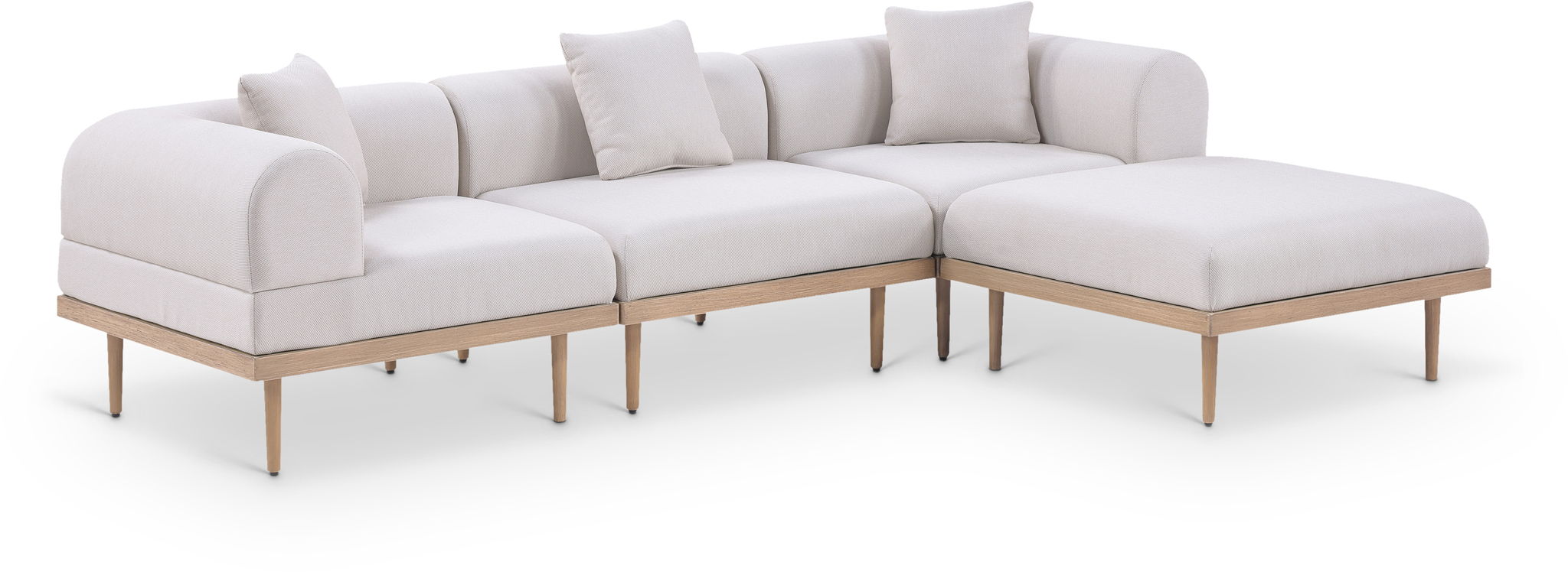 Laguna - 4 Piece 106.5" Upholstered Outdoor Patio Modular Sectional - Urban Living Furniture (Los Angeles, CA)