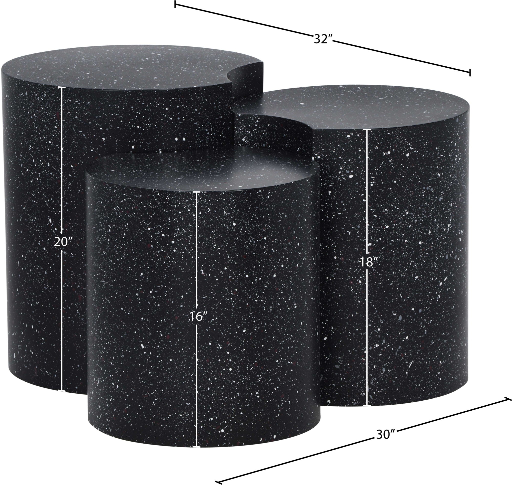 Dimple - 20" 3 Piece Modular End Table - Terazzo Finish - Urban Living Furniture (Los Angeles, CA)