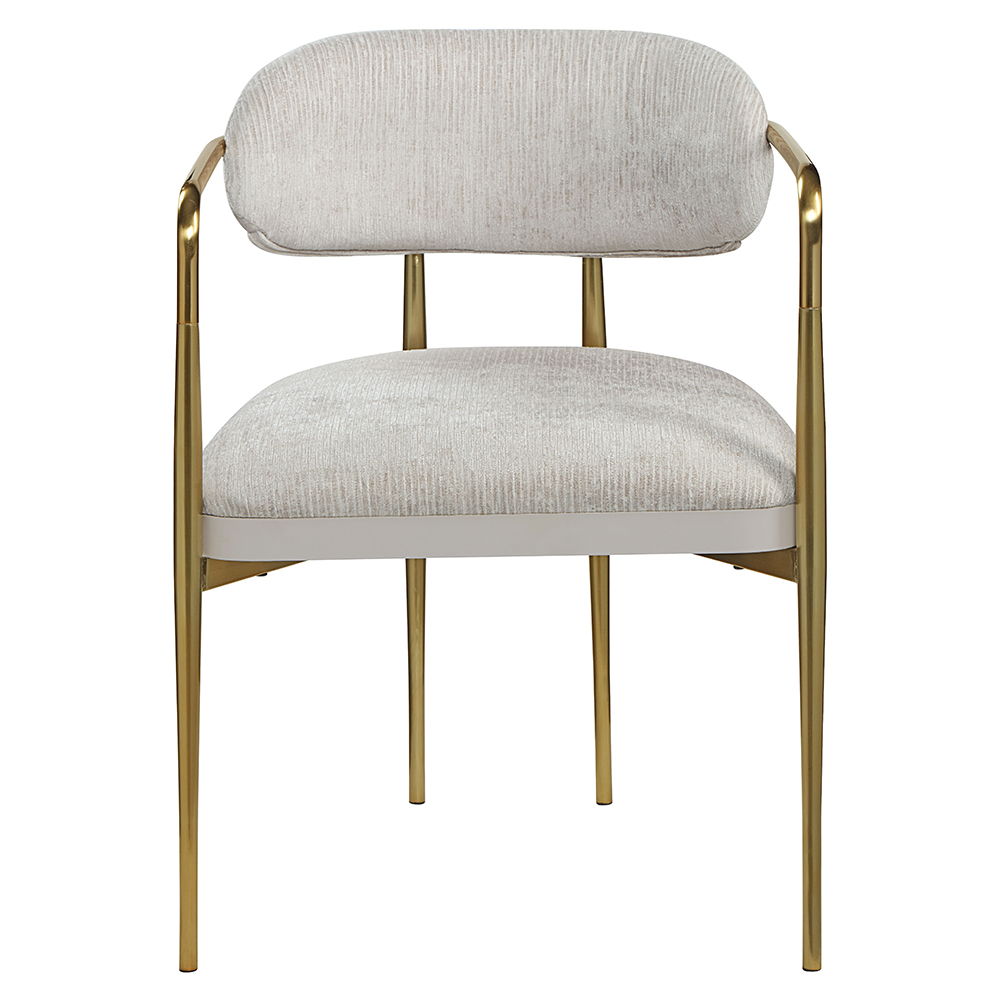 Zayn - Arm Chair (Set of 2) - Beige Chenille & Gold - Urban Living Furniture (Los Angeles, CA)