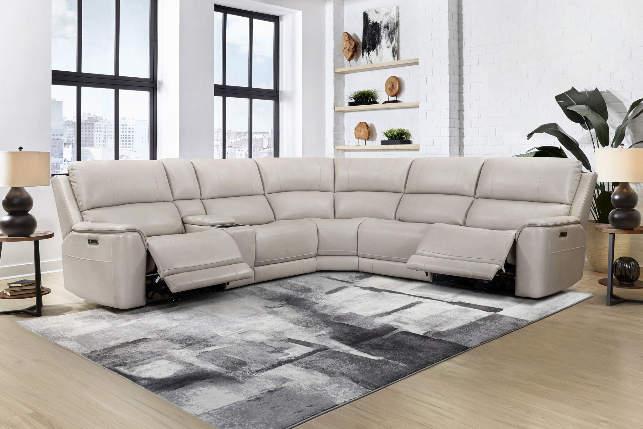 Easton - Power Reclining Sectional With Power Adjustable Headrests - Urban Living Furniture (Los Angeles, CA)