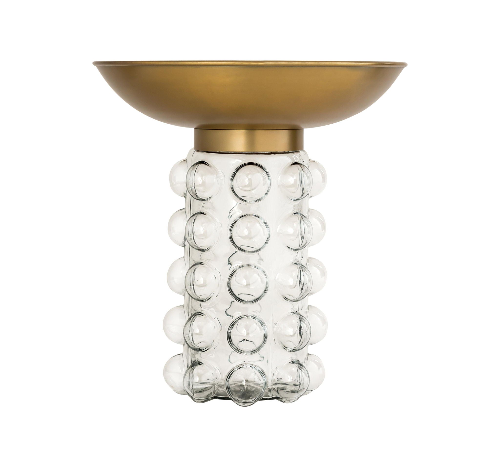 Bubble - Glass / Brass Side Table - Light Brown - Urban Living Furniture (Los Angeles, CA)