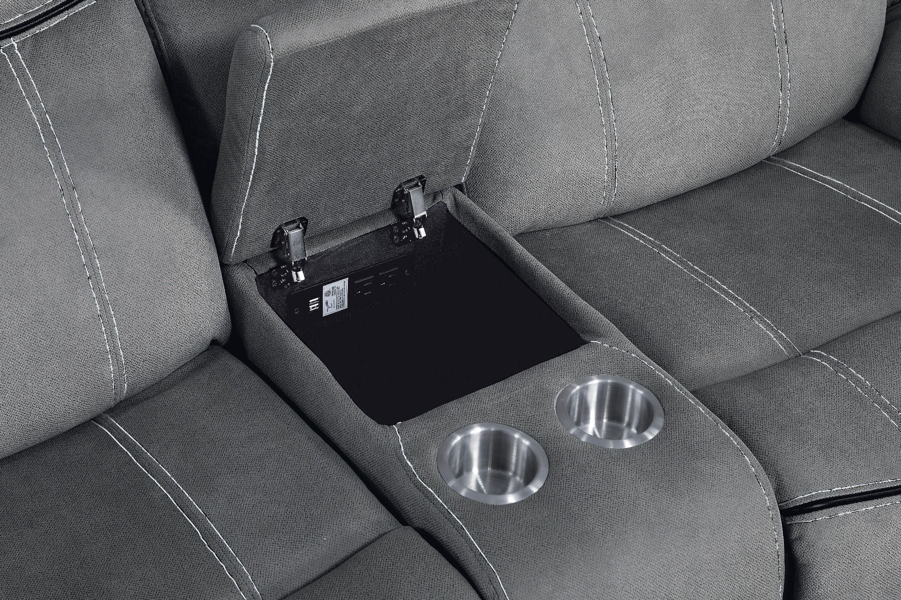 Zubaida - Loveseat w/USB Dock & Console (Glider & Motion) - Urban Living Furniture (Los Angeles, CA)