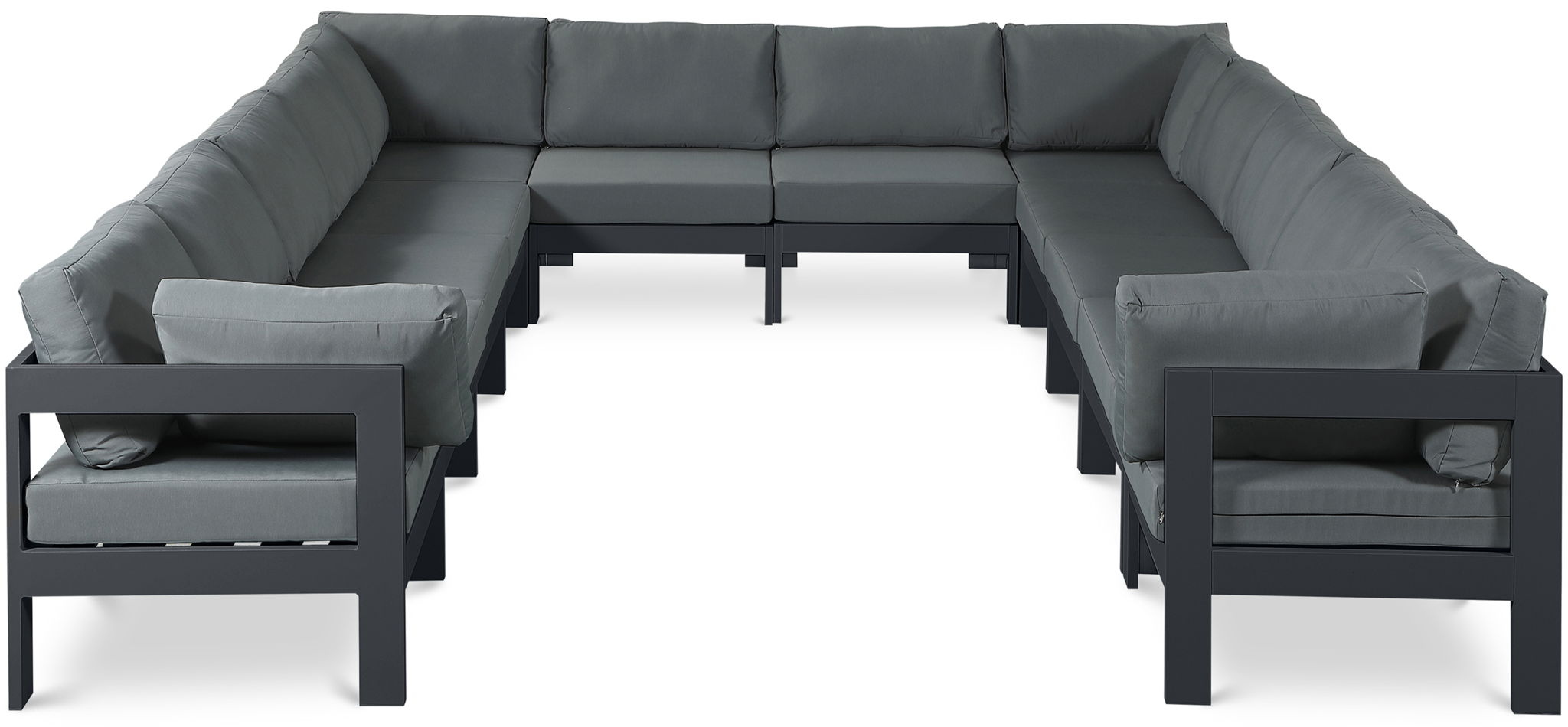 Nizuc - Outdoor Patio 12 Piece Modular Sectional With Gray Frame - Urban Living Furniture (Los Angeles, CA)