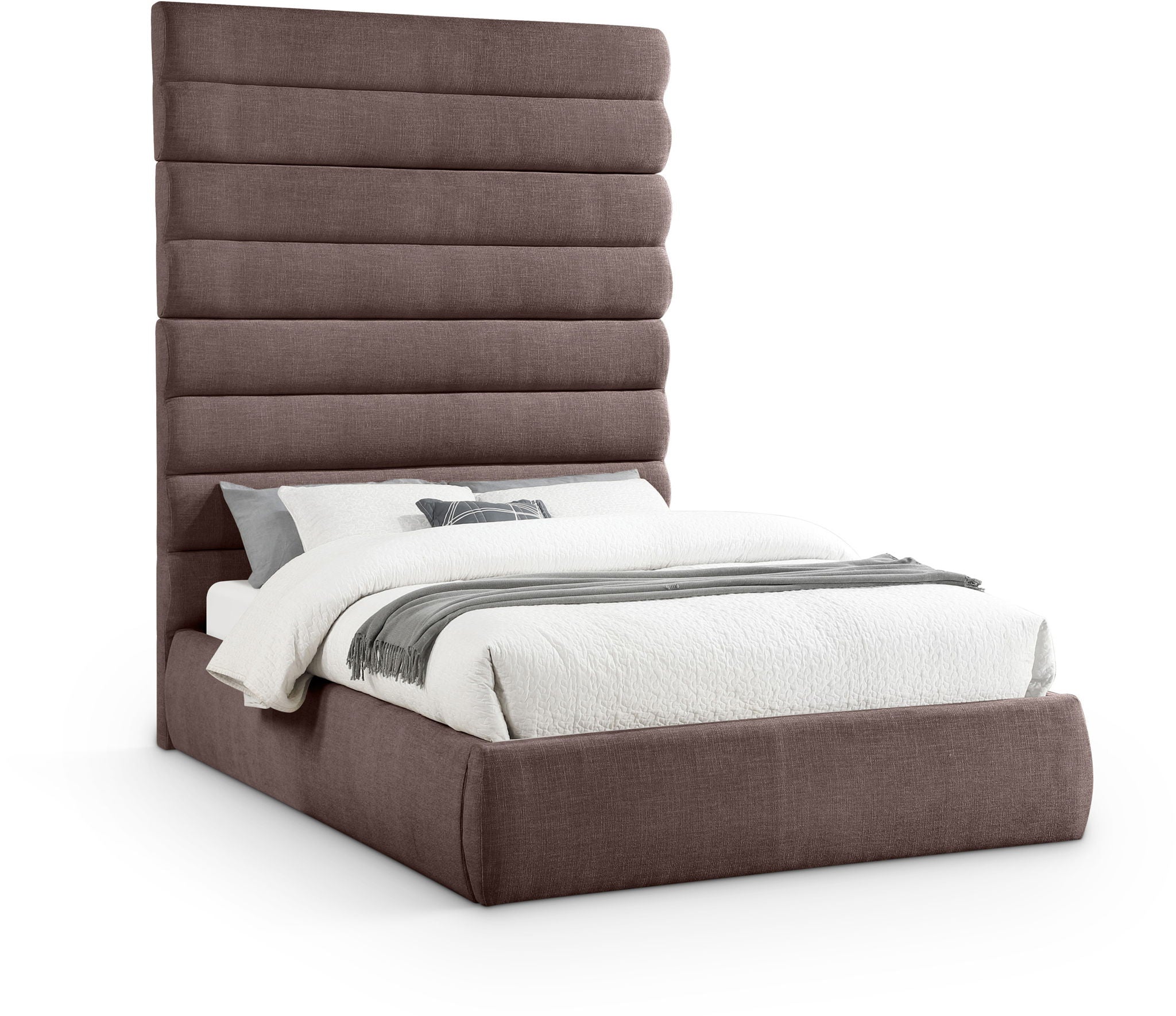 Adam - Linen Fabric Bed With 89" Headboard - Urban Living Furniture (Los Angeles, CA)