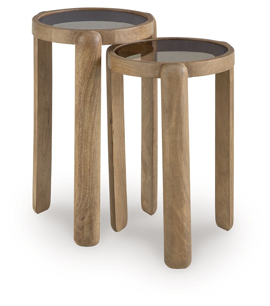Jossor - Light Brown - Accent Table Set (Set of 2) - Urban Living Furniture (Los Angeles, CA)