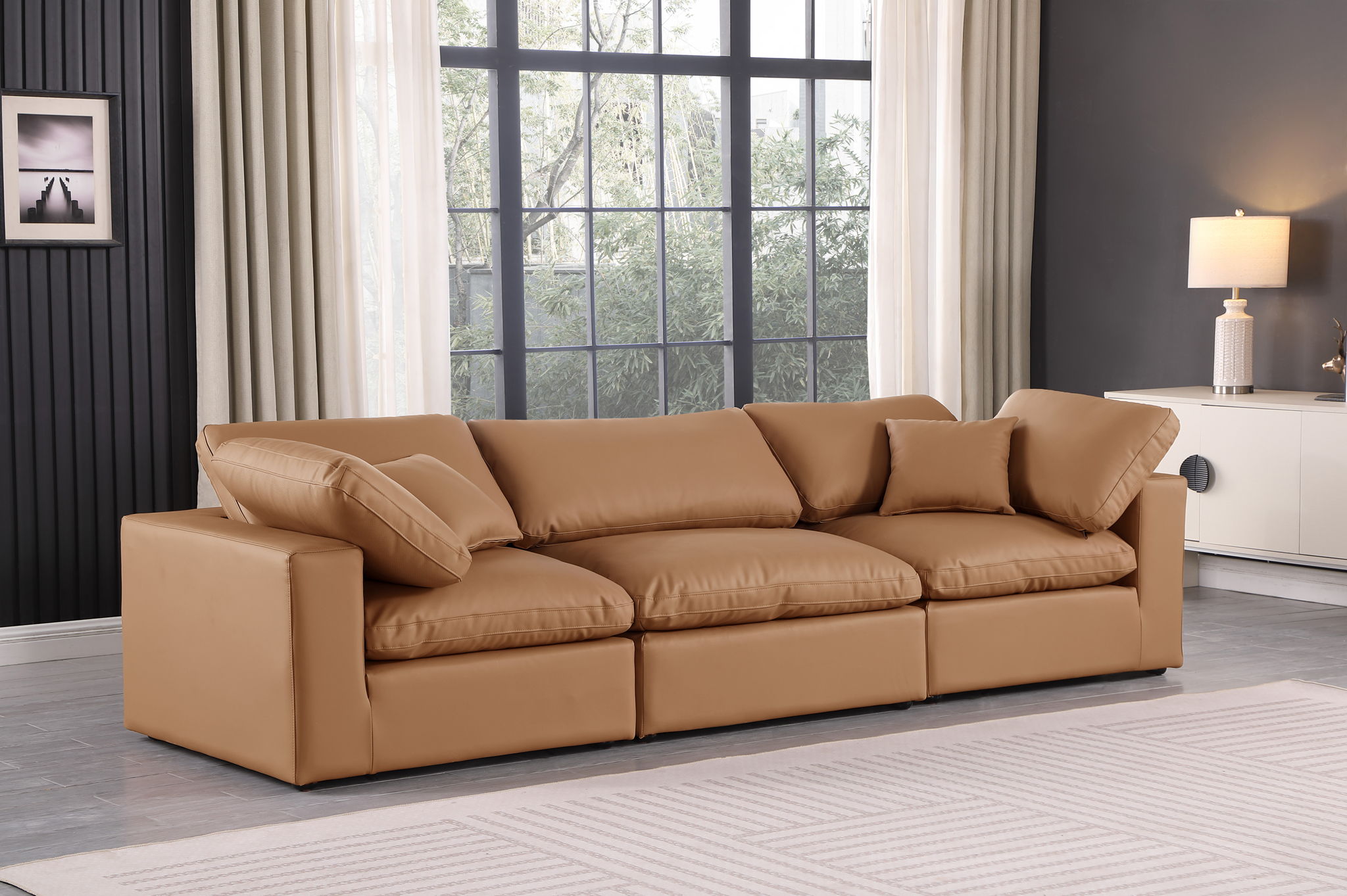 Comfy - Faux Leather Modular Sofa 3 Seats - Urban Living Furniture (Los Angeles, CA)