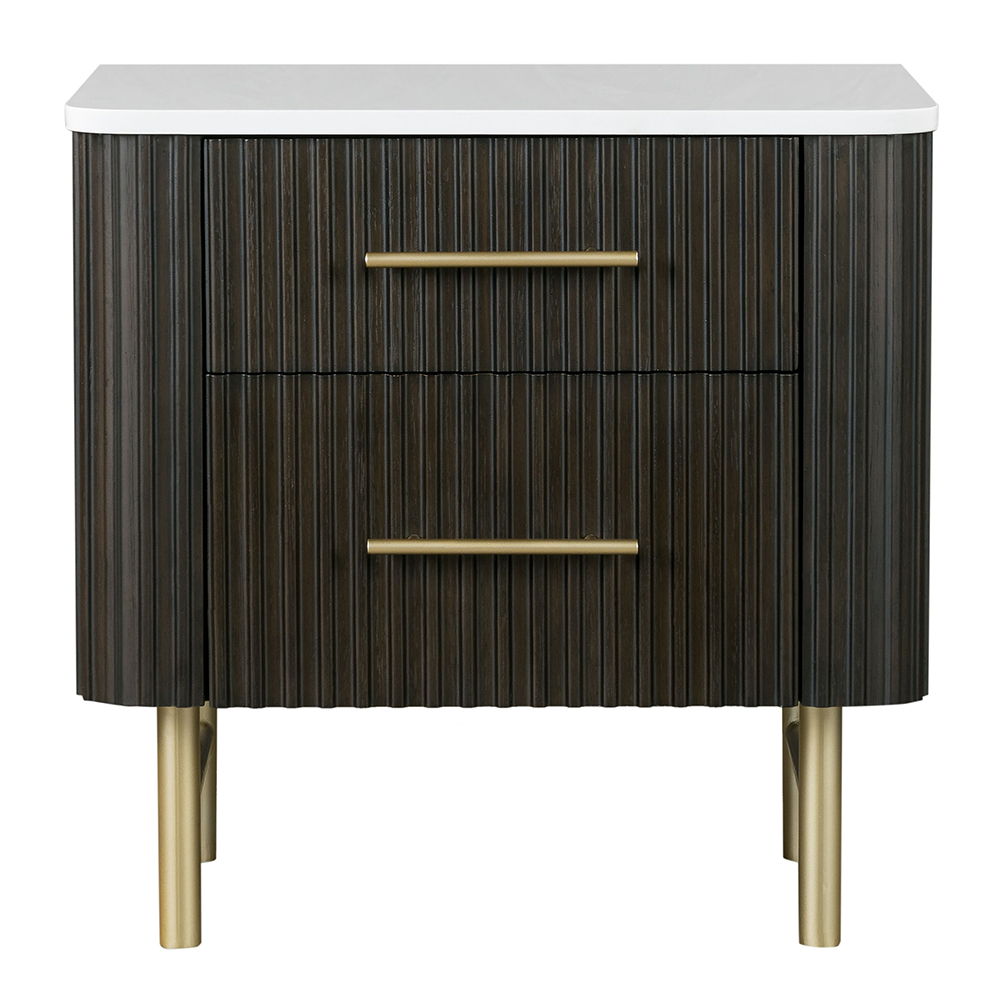 Clayten - Nightstand - Marble Top & Espreeso Finish - Urban Living Furniture (Los Angeles, CA)
