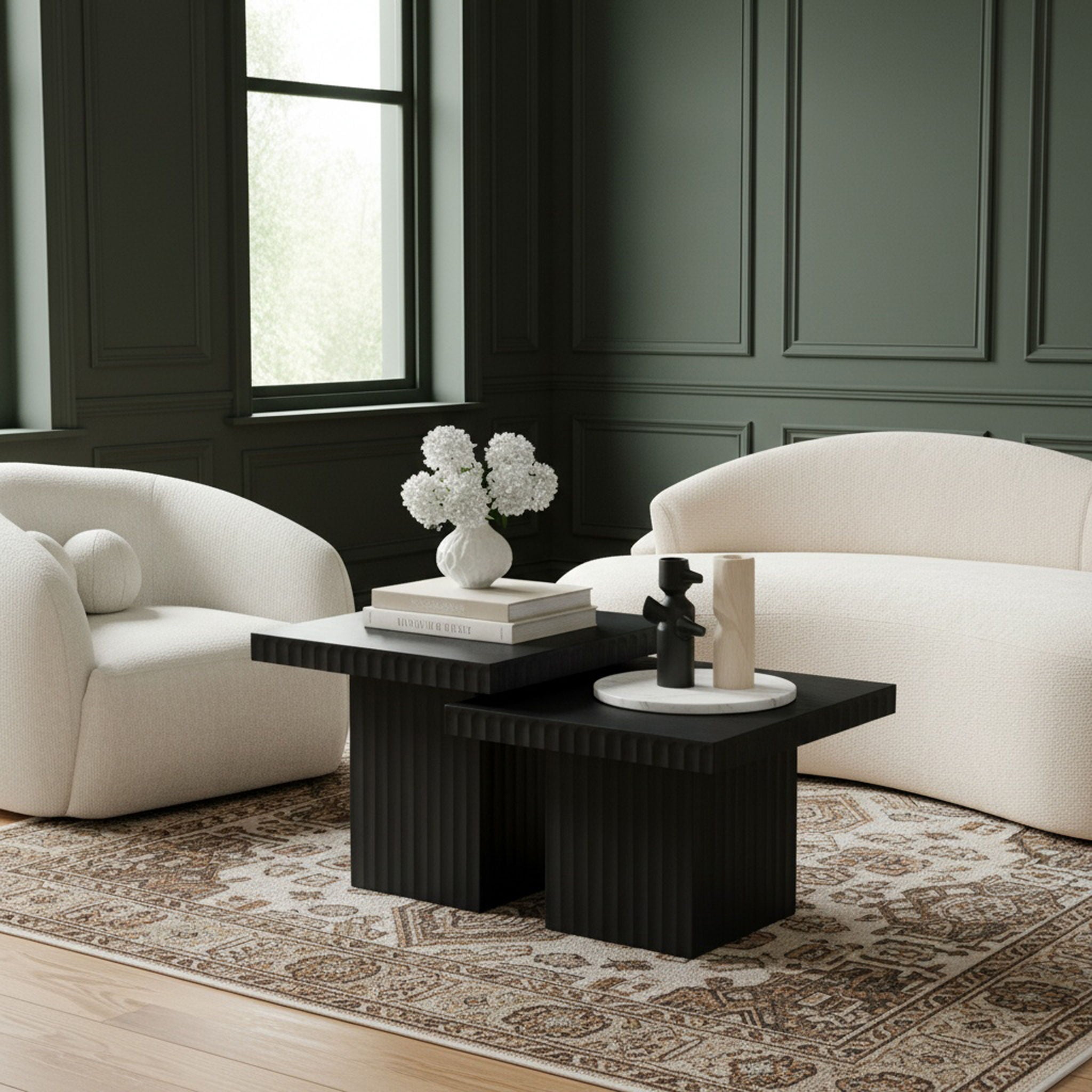 Spencer - 18" Oak Veneer 2 Piece Coffee Table - Urban Living Furniture (Los Angeles, CA)