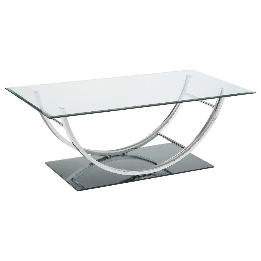 Danville - Rectangular U-Shaped Glass Top Table - Urban Living Furniture (Los Angeles, CA)