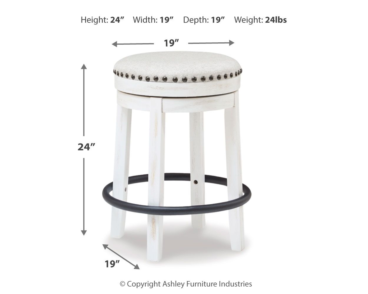 Valebeck - Upholstered Swivel Stool - Urban Living Furniture (Los Angeles, CA)