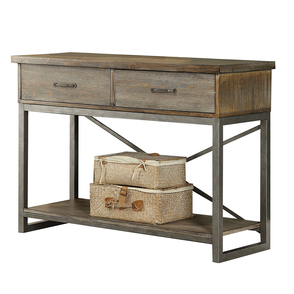 Lazarus - Server - Weathered Oak & Antique Silver - Urban Living Furniture (Los Angeles, CA)
