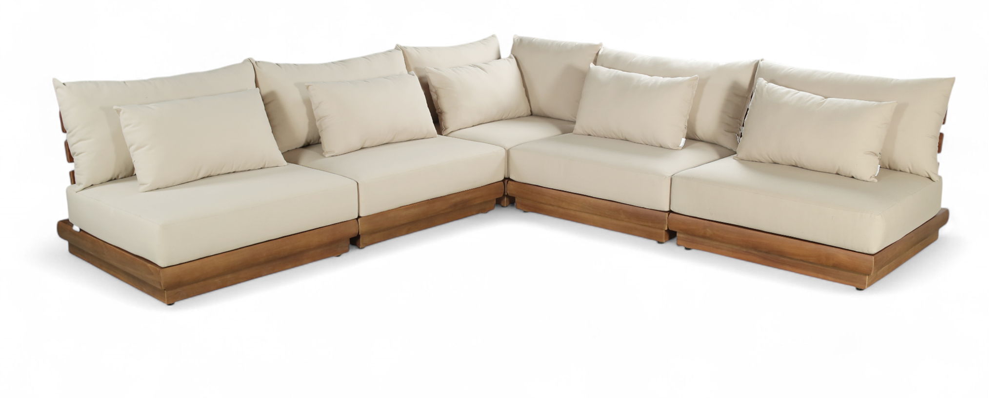 Mirella - 5 Piece Water Resistant Fabric Upholstered Outdoor Patio Modular Sectional - Urban Living Furniture (Los Angeles, CA)