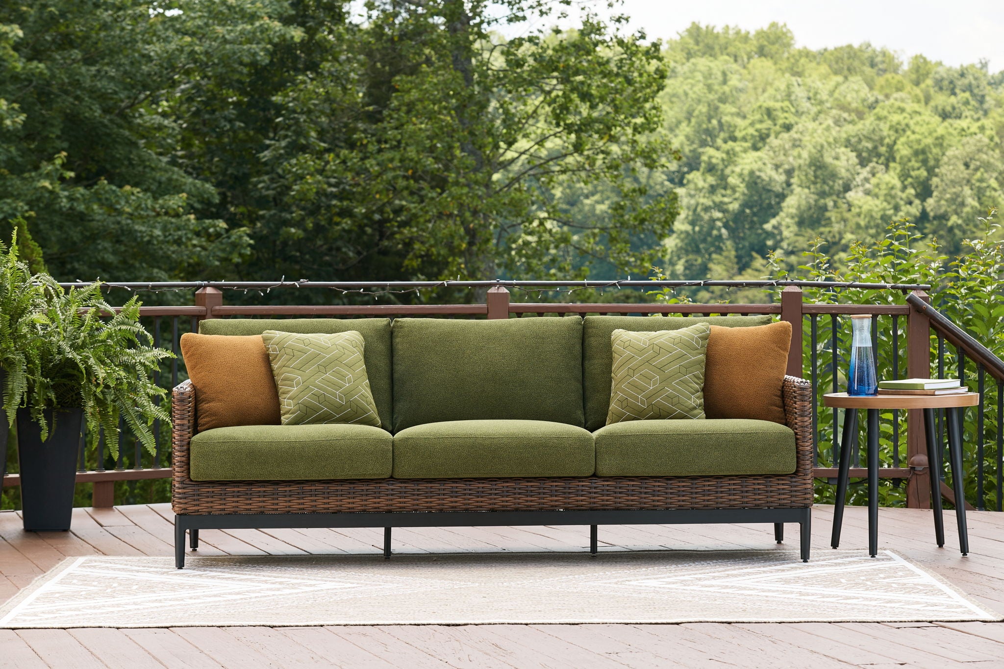 Horizon Hall - Brown / Green - Sofa With Cushion - Urban Living Furniture (Los Angeles, CA)