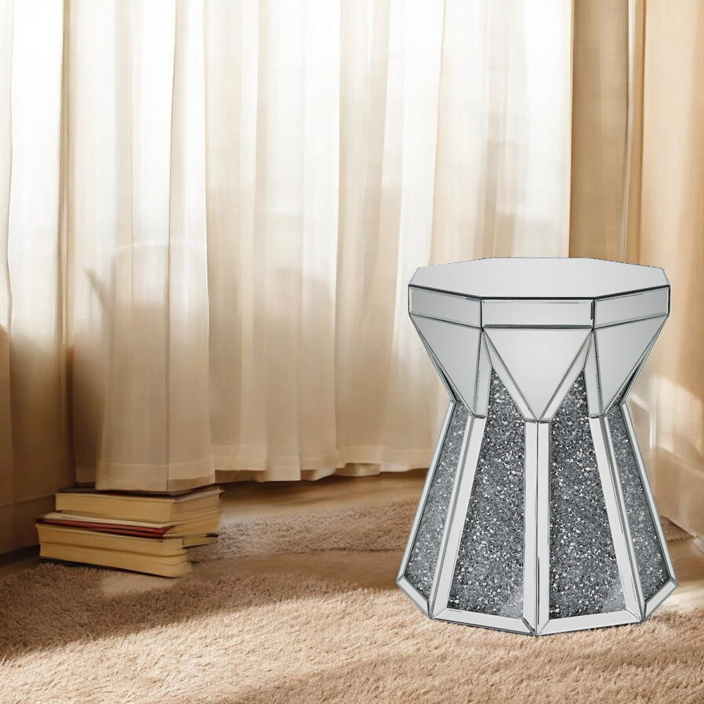 Noralie - End Table - Mirrored & Faux Diamonds - Urban Living Furniture (Los Angeles, CA)