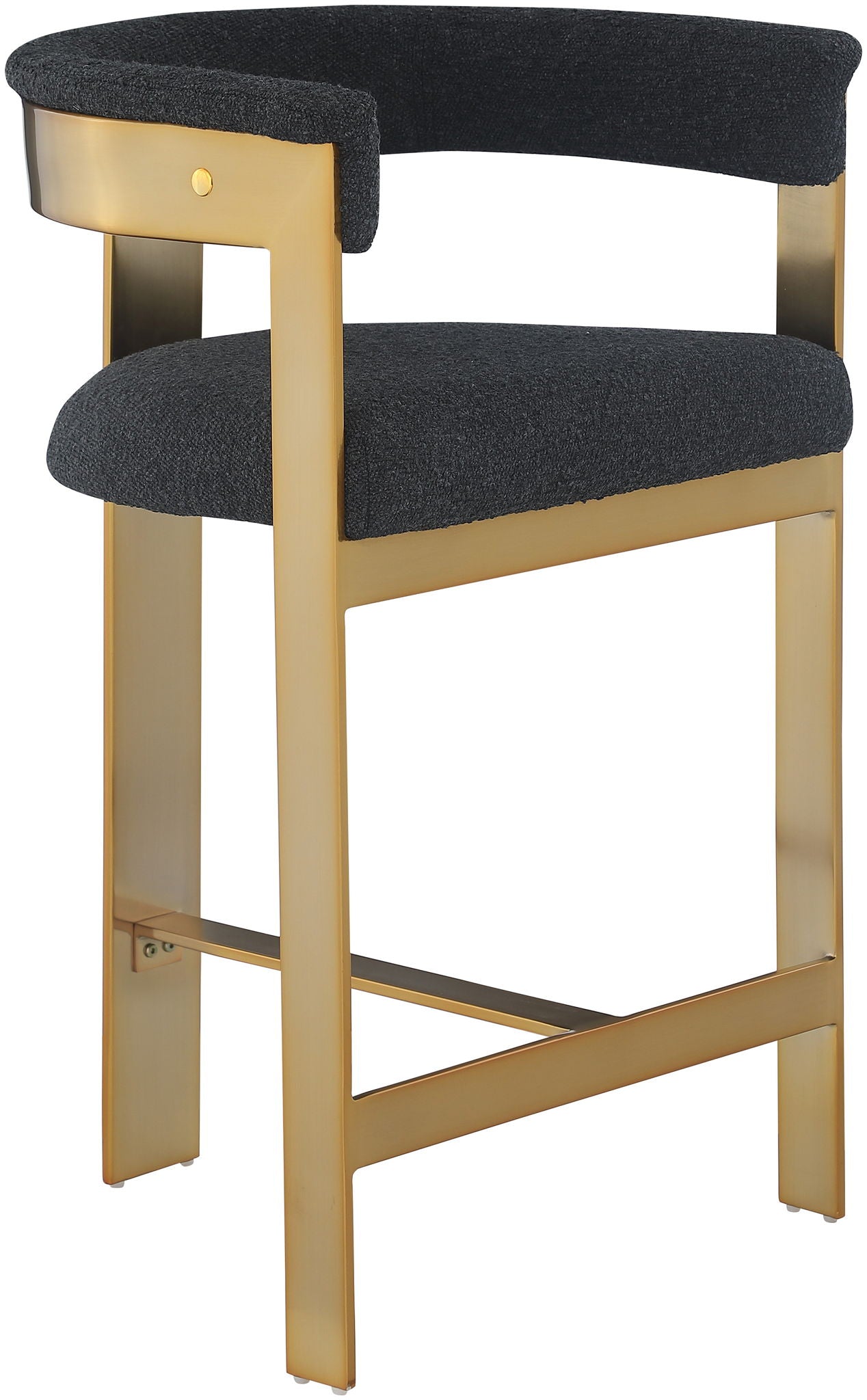 Romeo - Boucle Counter Stool With Gold Base (Set of 2) - Urban Living Furniture (Los Angeles, CA)