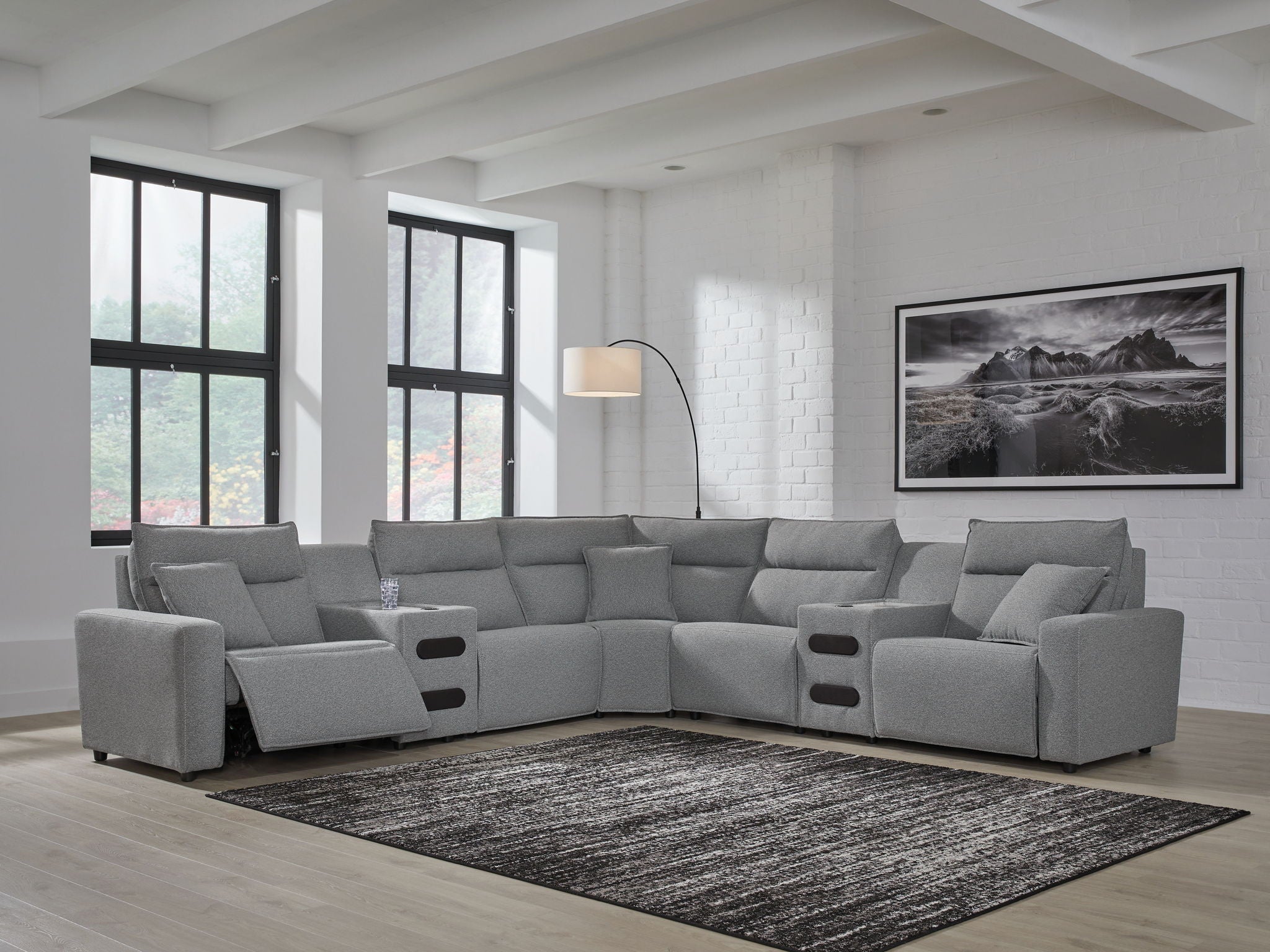 ModMax II - Salt And Pepper - Reclining Sectional - Urban Living Furniture (Los Angeles, CA)