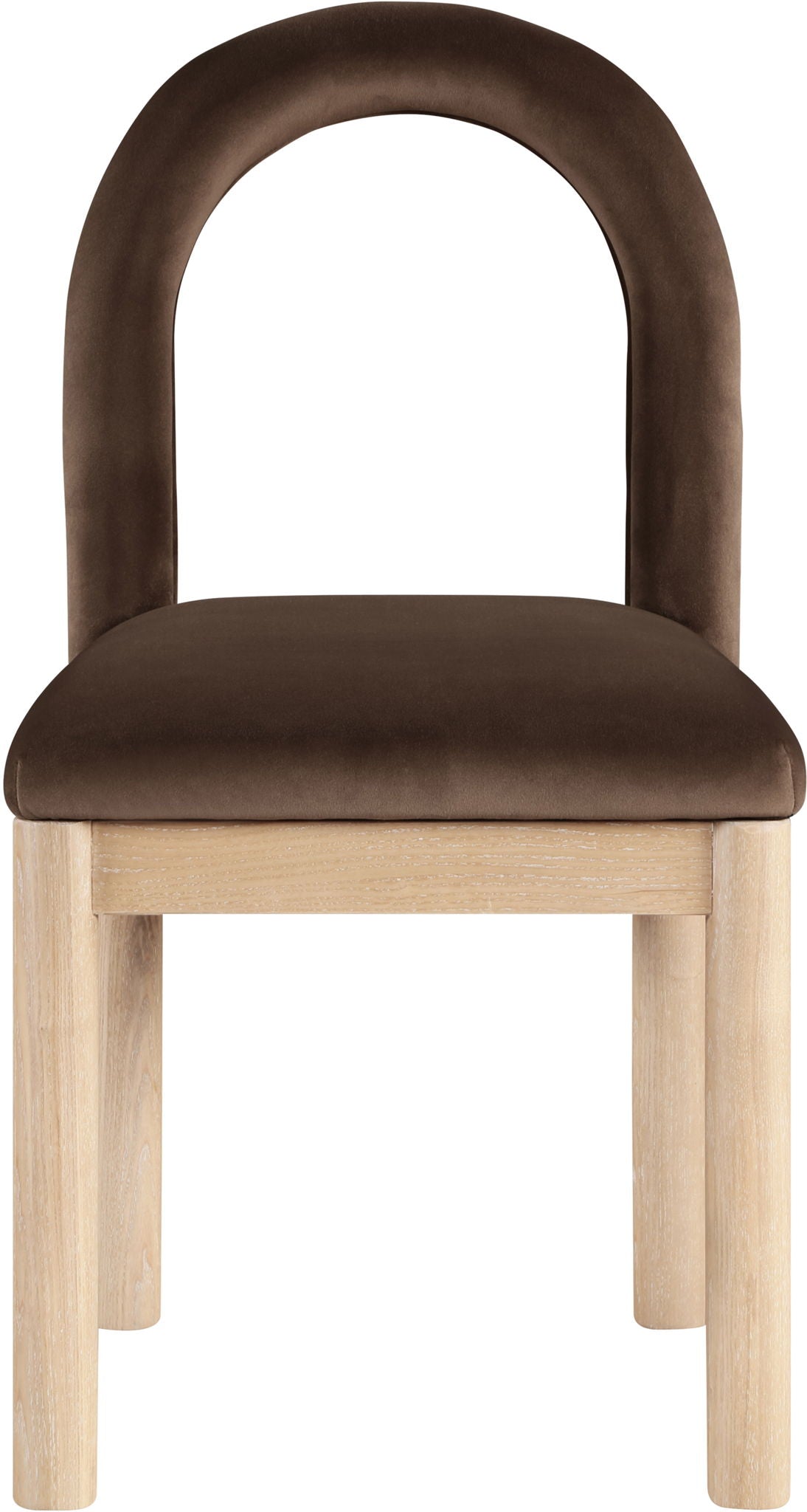 Conrad - Velvet Dining Chair With Natural Legs - Urban Living Furniture (Los Angeles, CA)