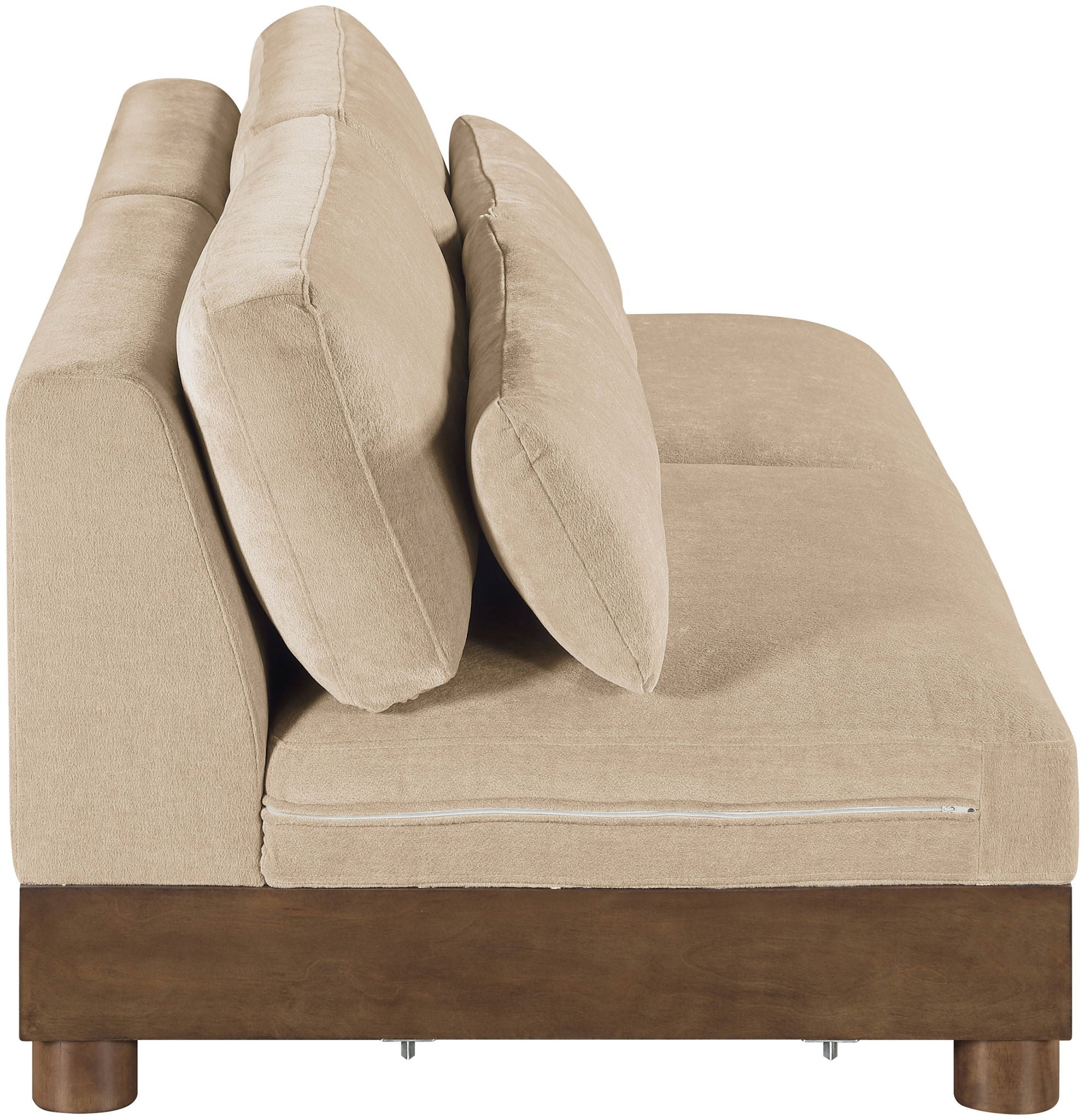 Turin - Chenille Fabric Upholstered Modular Sectional - Beige