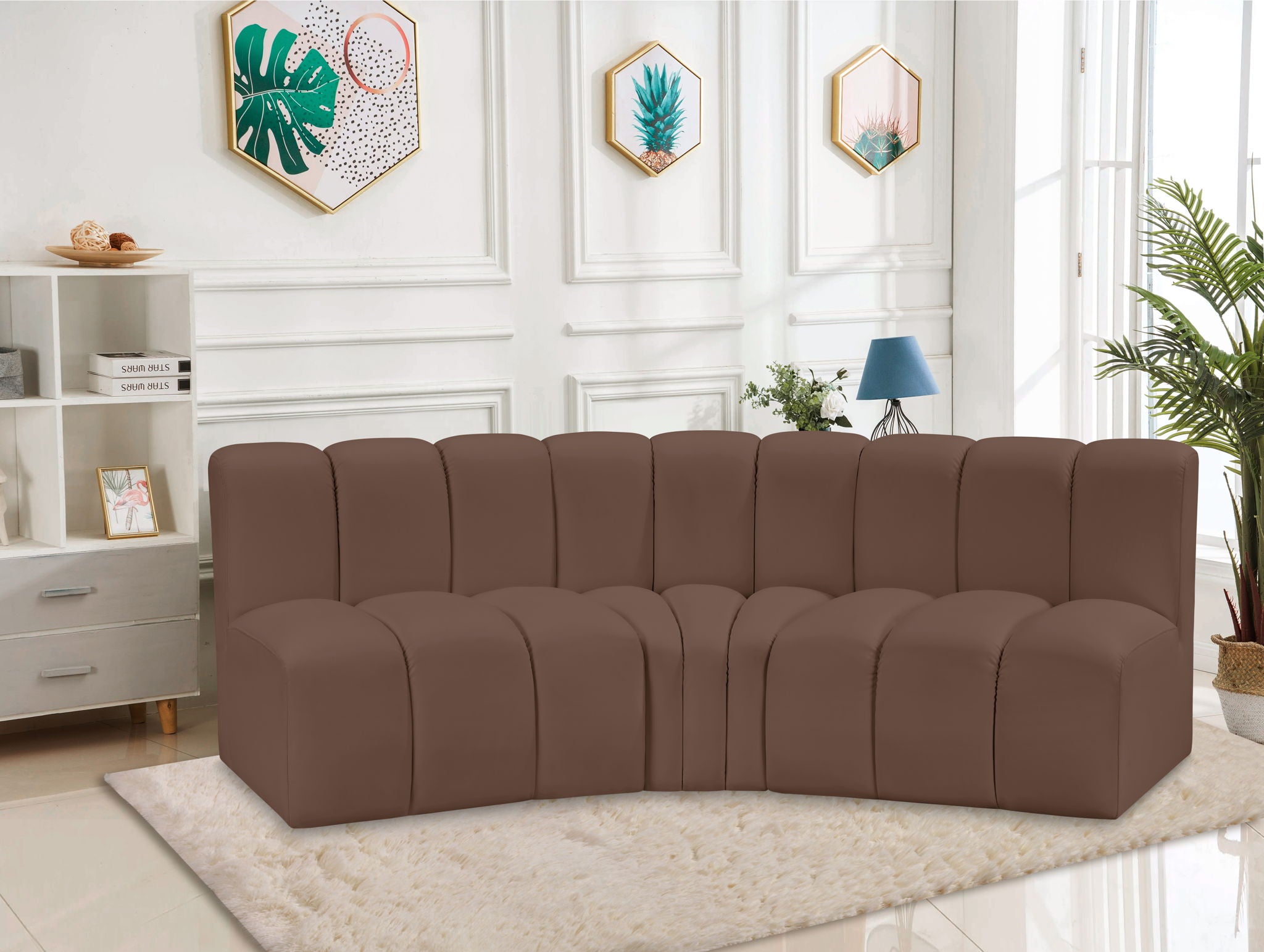 Arc - Faux Leather 3 Piece Modular Corner Sofa - Urban Living Furniture (Los Angeles, CA)