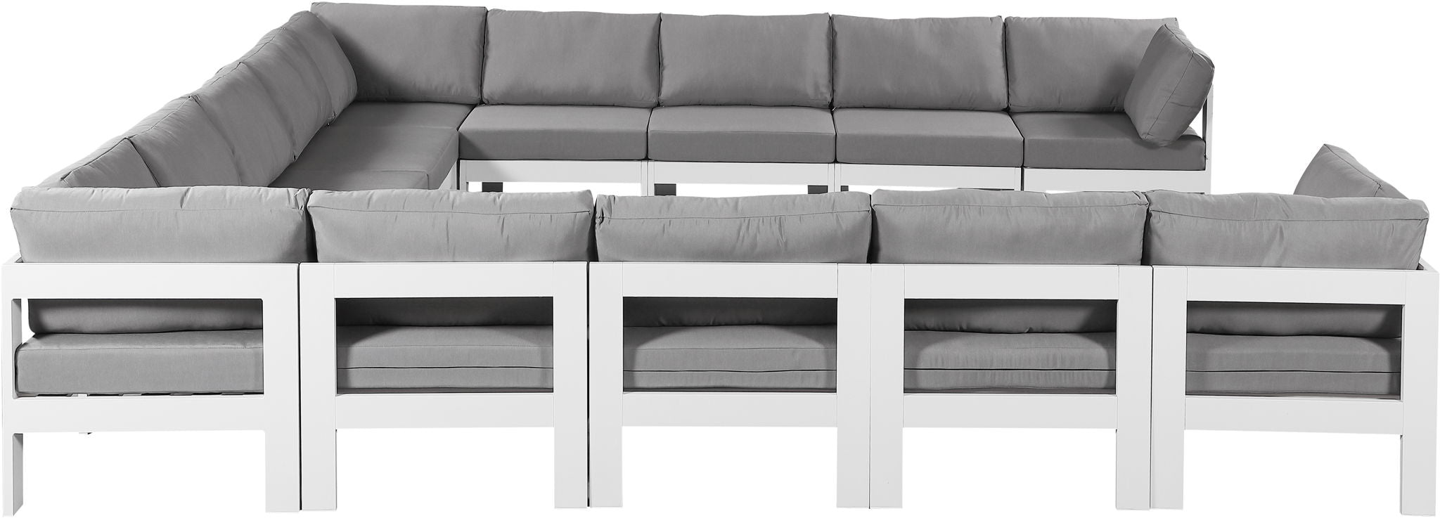 Nizuc - Outdoor Patio 13 Piece Modular Sectional With White Frame - Urban Living Furniture (Los Angeles, CA)