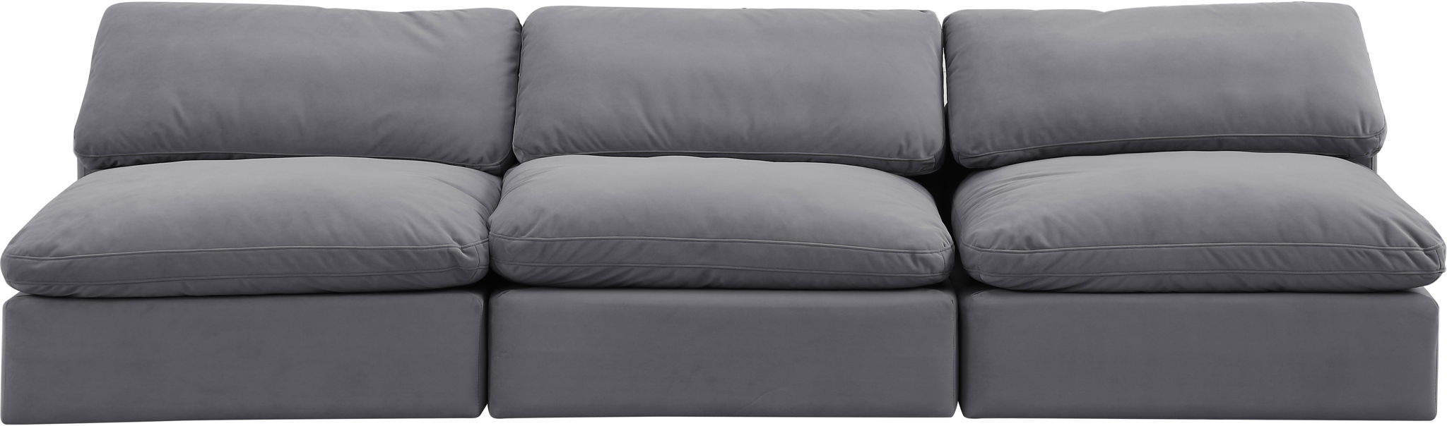 Comfy - Velvet Modular Armless Sofa 3 Seats - Urban Living Furniture (Los Angeles, CA)