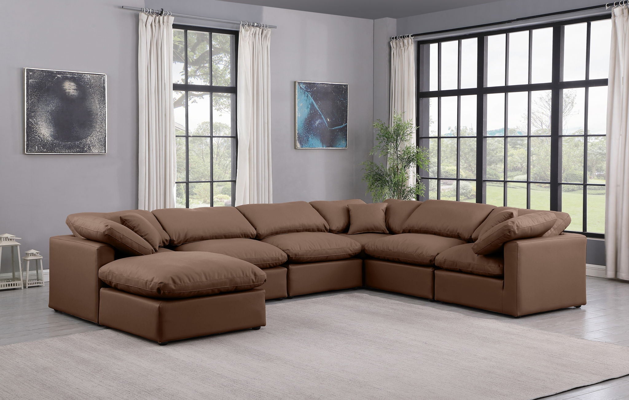 Indulge - Faux Leather 7 Piece Modular Sectional - Urban Living Furniture (Los Angeles, CA)