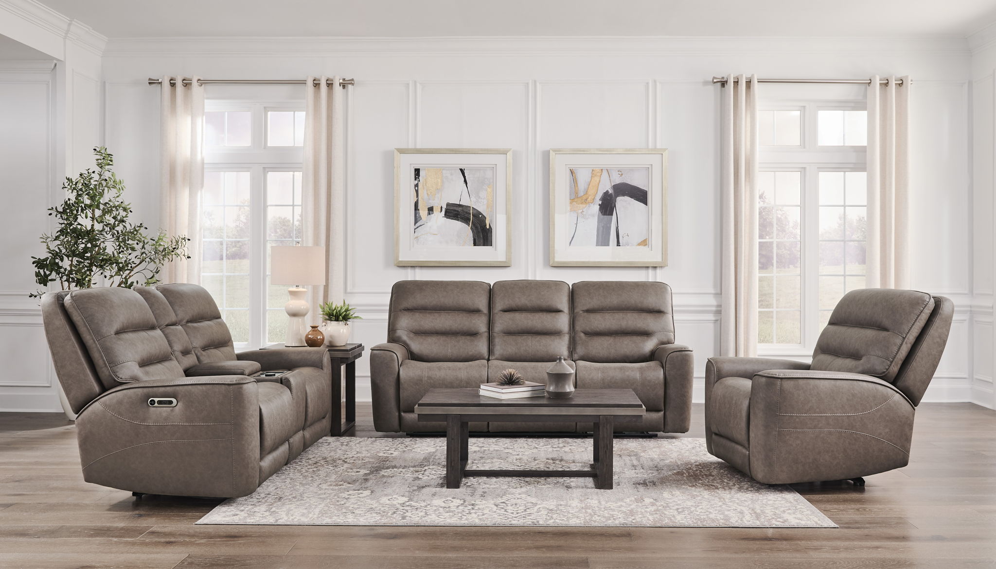 Lawson - Zero Gravity Power Recliner (Set of 2) - Sydney Brunette - Urban Living Furniture (Los Angeles, CA)