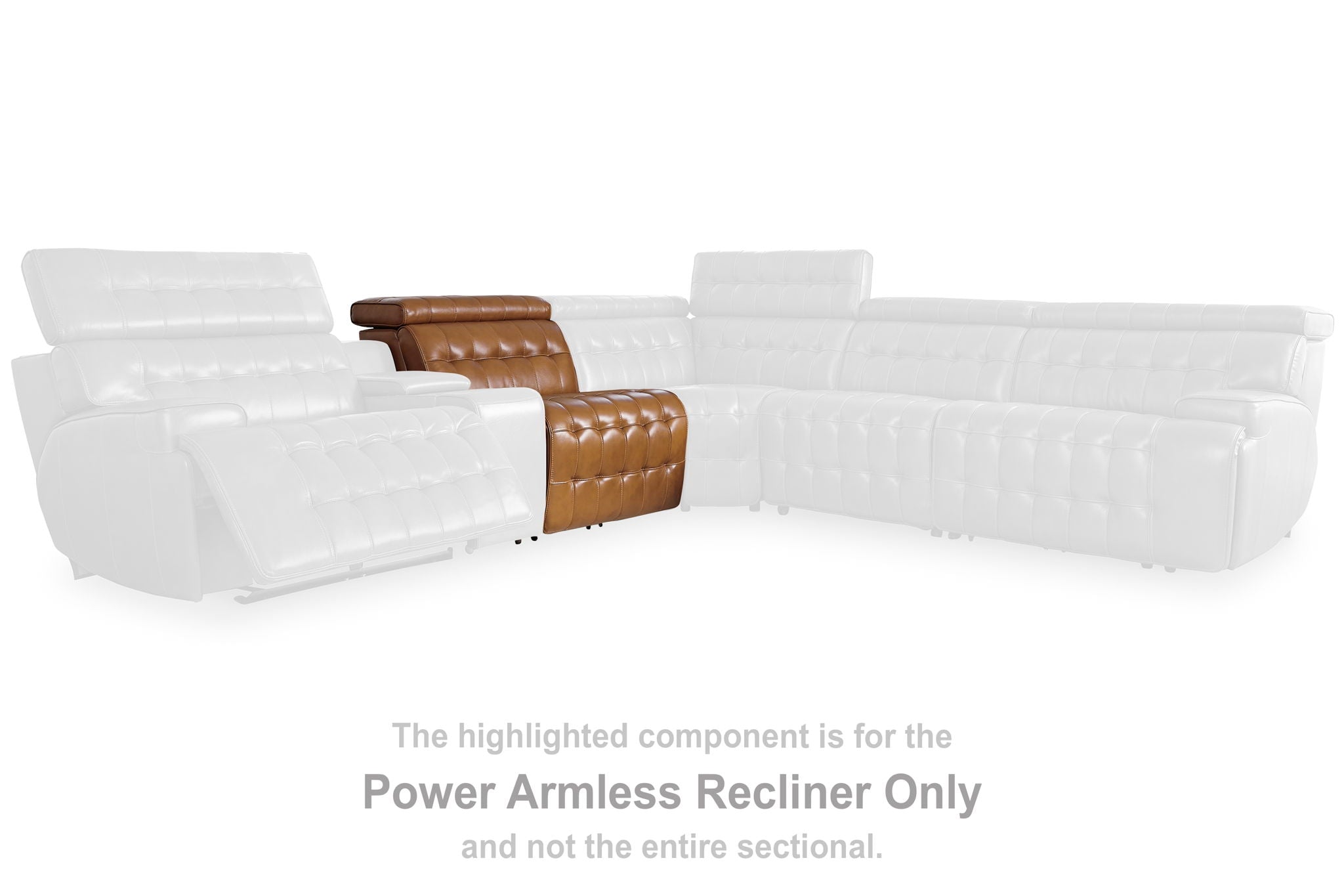 Temmpton - Chocolate - Power Armless Recliner With Adj Headrest - Urban Living Furniture (Los Angeles, CA)