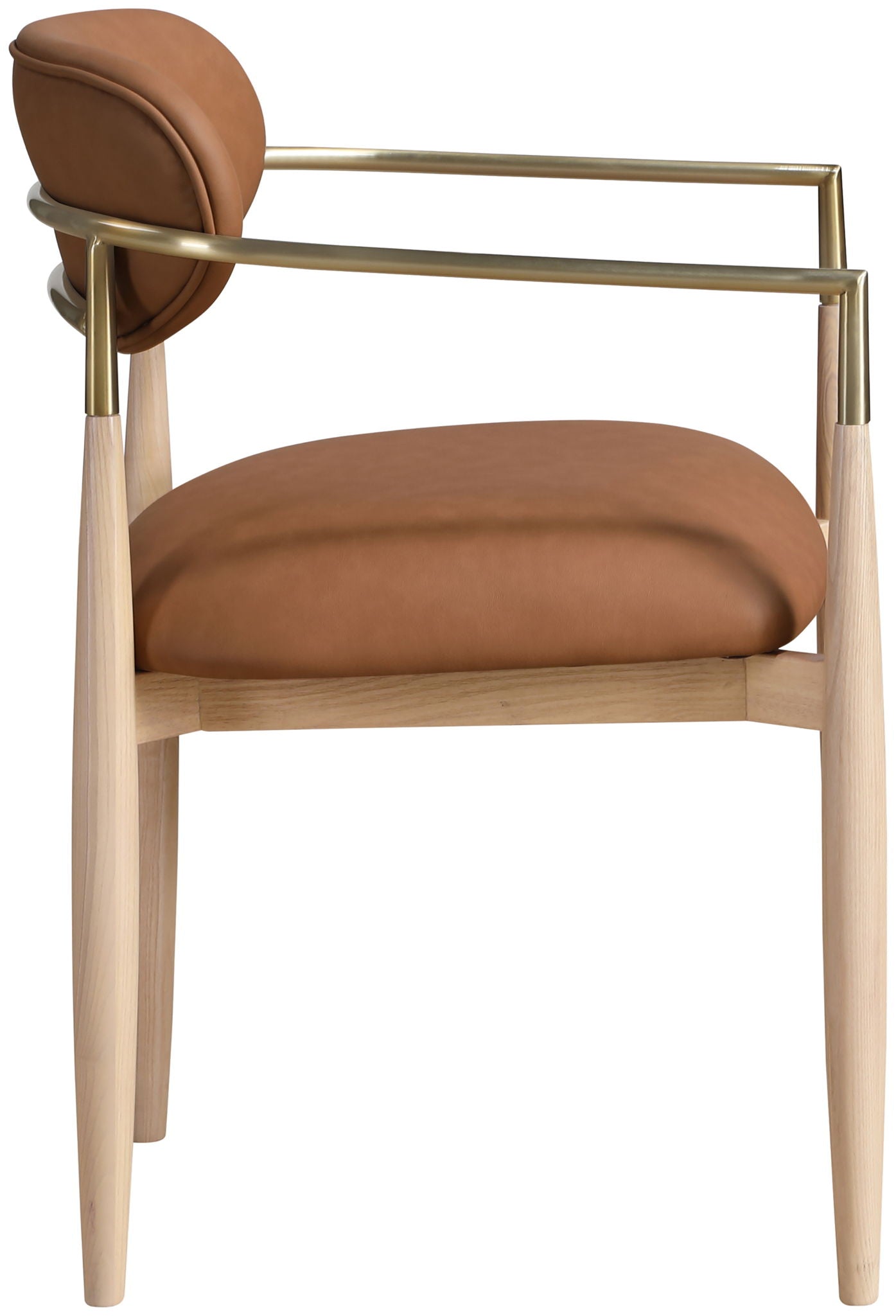 Riccio - Dining Arm Chair (Set of 2) - Natural And Gold Frame - Urban Living Furniture (Los Angeles, CA)