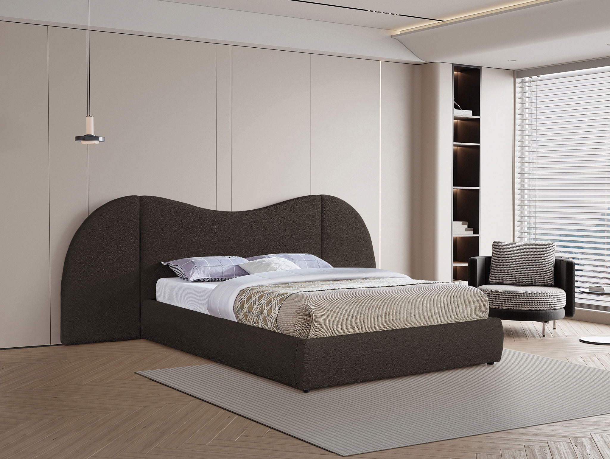 Everest - Boucle Fabric Bed - Urban Living Furniture (Los Angeles, CA)