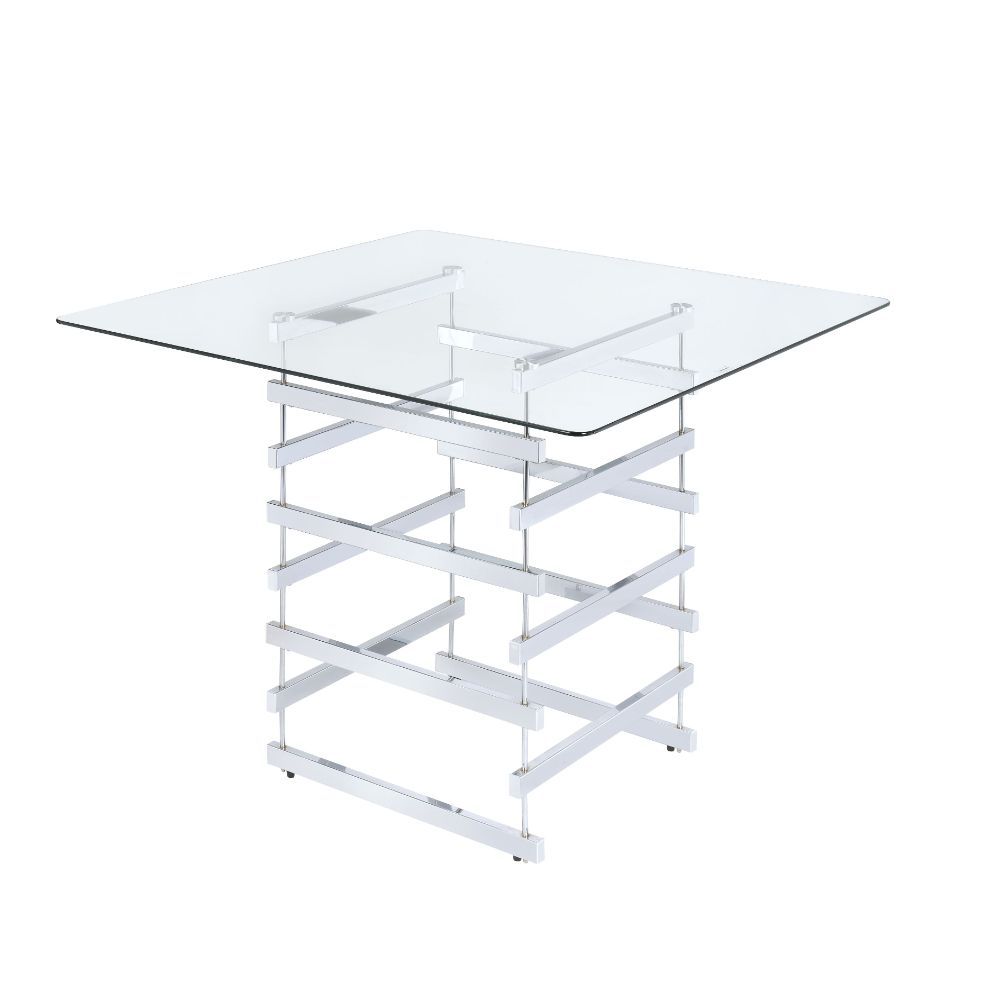 Nadie - Counter Height Table - Clear Glass Top & Black - Urban Living Furniture (Los Angeles, CA)
