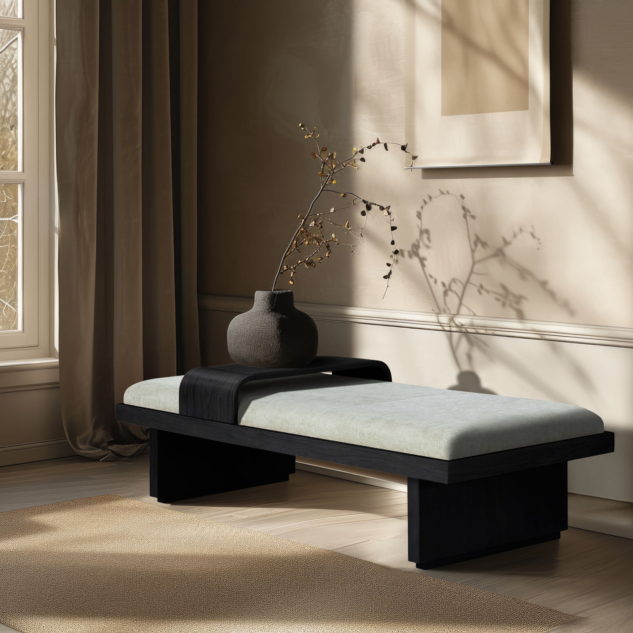 Arlington - Bench - Black Base - Urban Living Furniture (Los Angeles, CA)