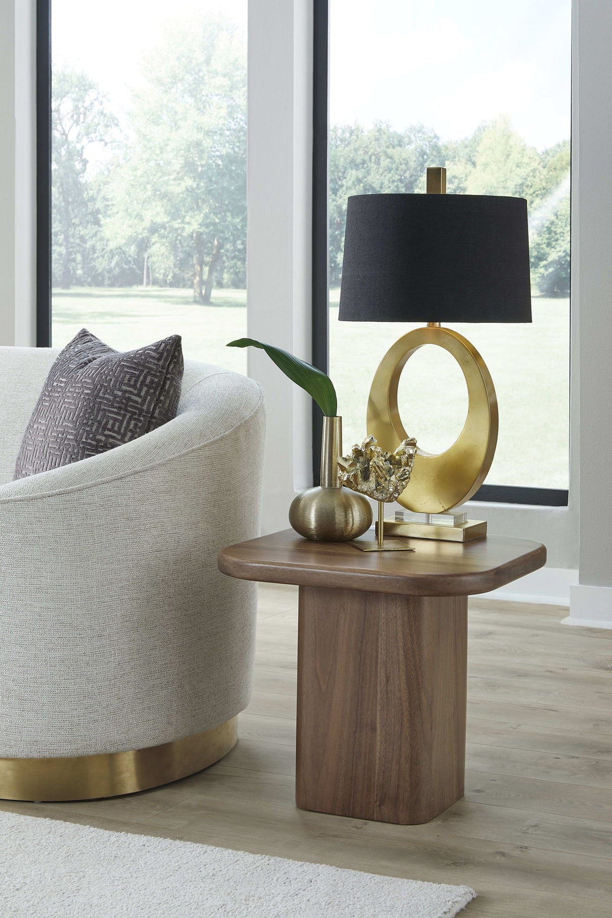 Juba - Walnut End Table - Mongoose