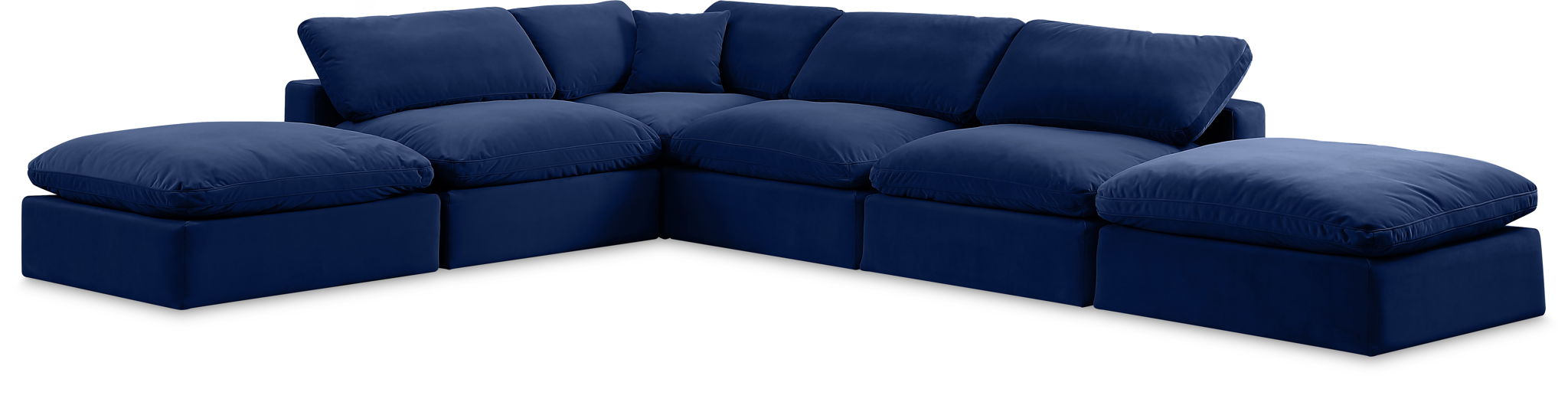 Comfy - 6 Piece Velvet Modular Sectional - Urban Living Furniture (Los Angeles, CA)