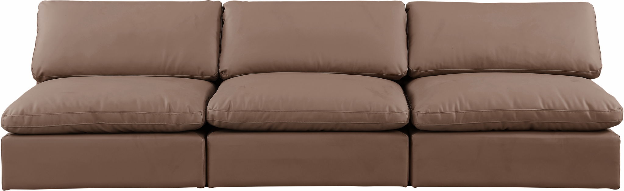 Comfy - Faux Leather Modular Armless Sofa 3 Seats - Urban Living Furniture (Los Angeles, CA)