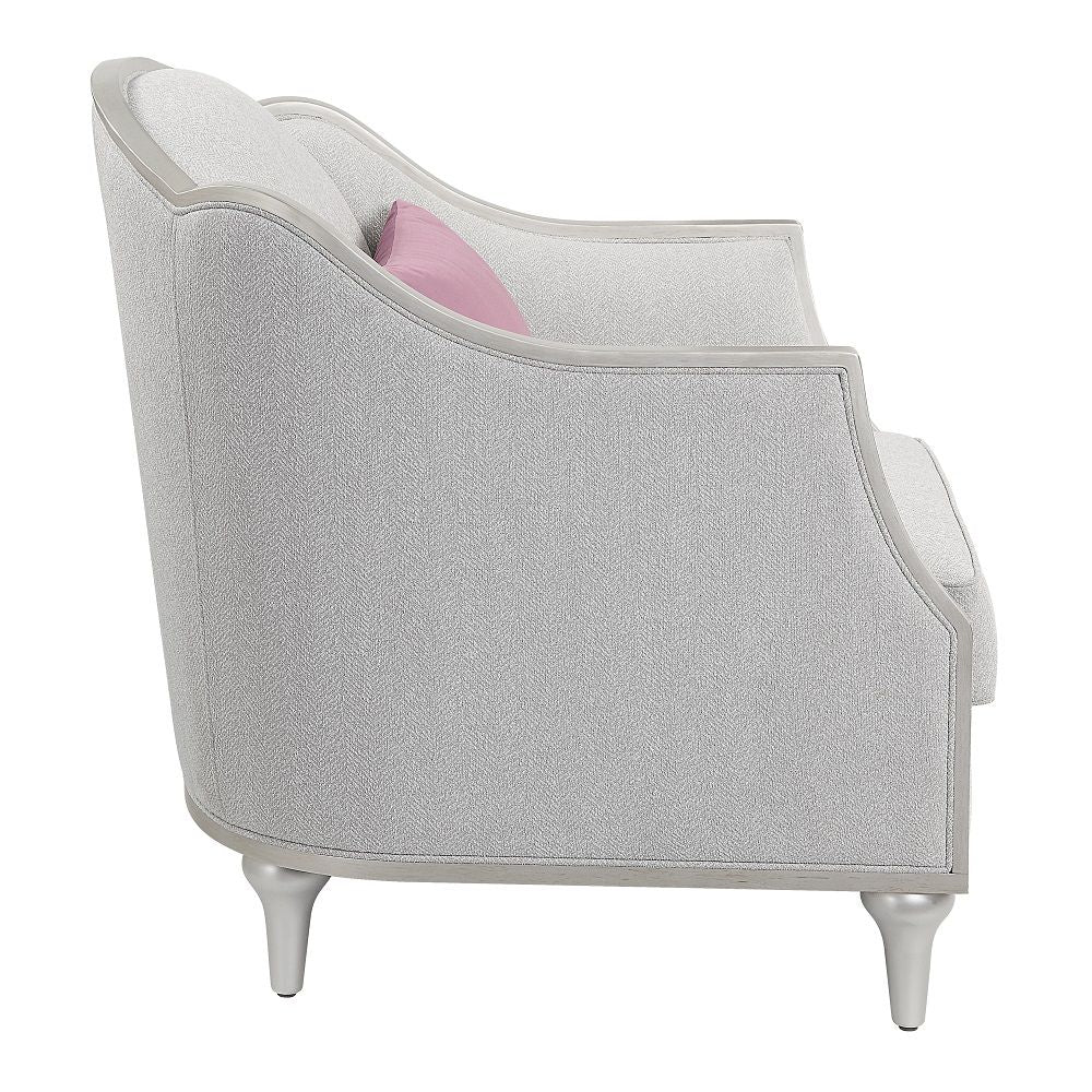 Kasa - Chair With Pillow - Beige Linen & Champagne - Urban Living Furniture (Los Angeles, CA)