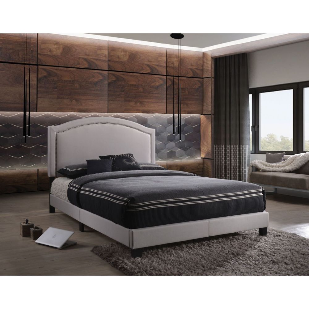 Garresso - Queen Bed - Fog Fabric - Urban Living Furniture (Los Angeles, CA)