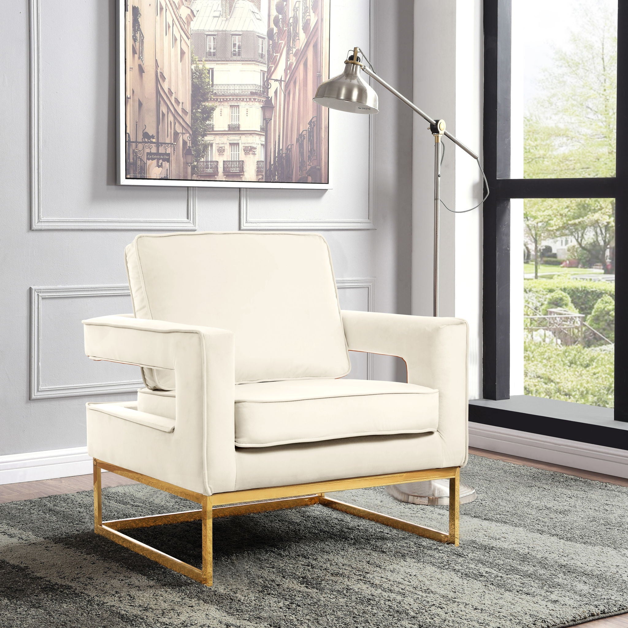 Noah - Accent Chair with Gold Legs - Urban Living Furniture (Los Angeles, CA)