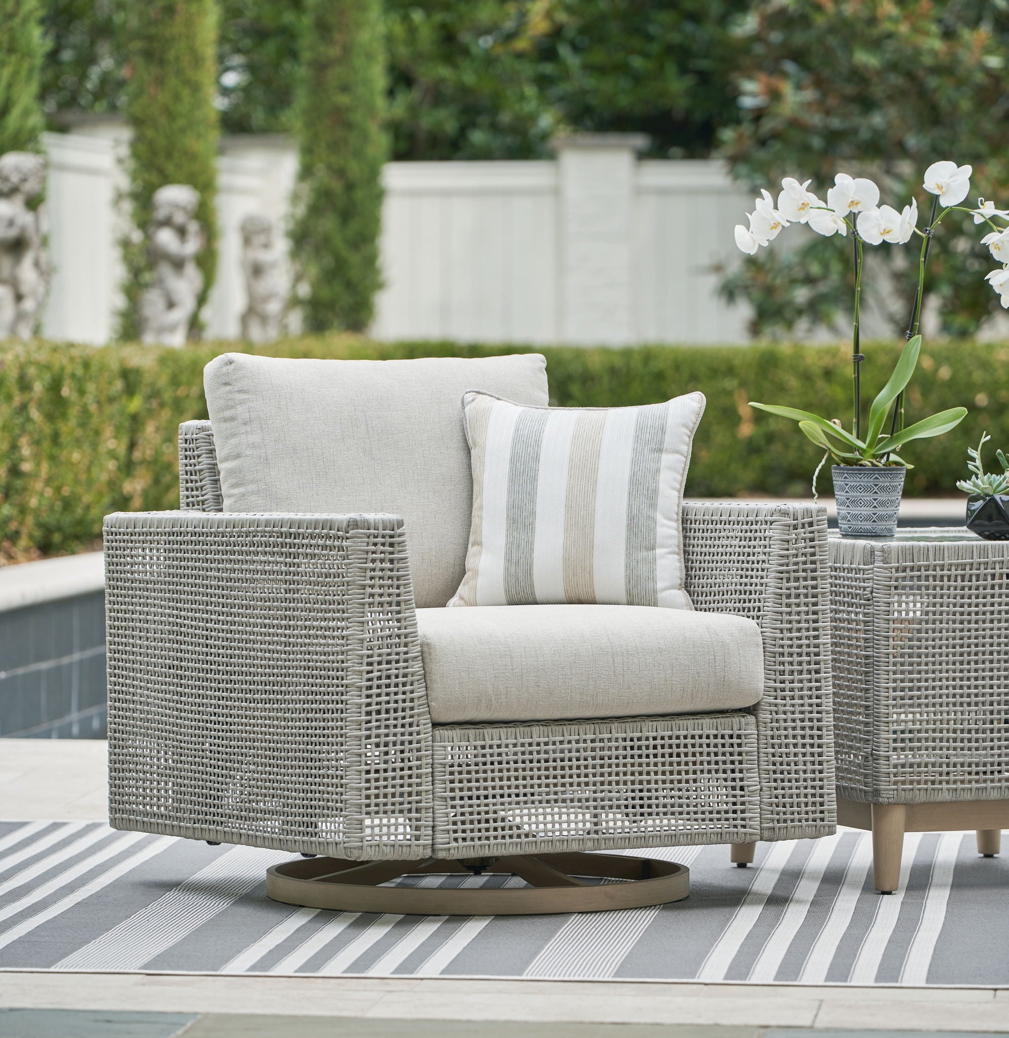 Seton Creek - Gray - Swivel Lounge With Cushion - Urban Living Furniture (Los Angeles, CA)