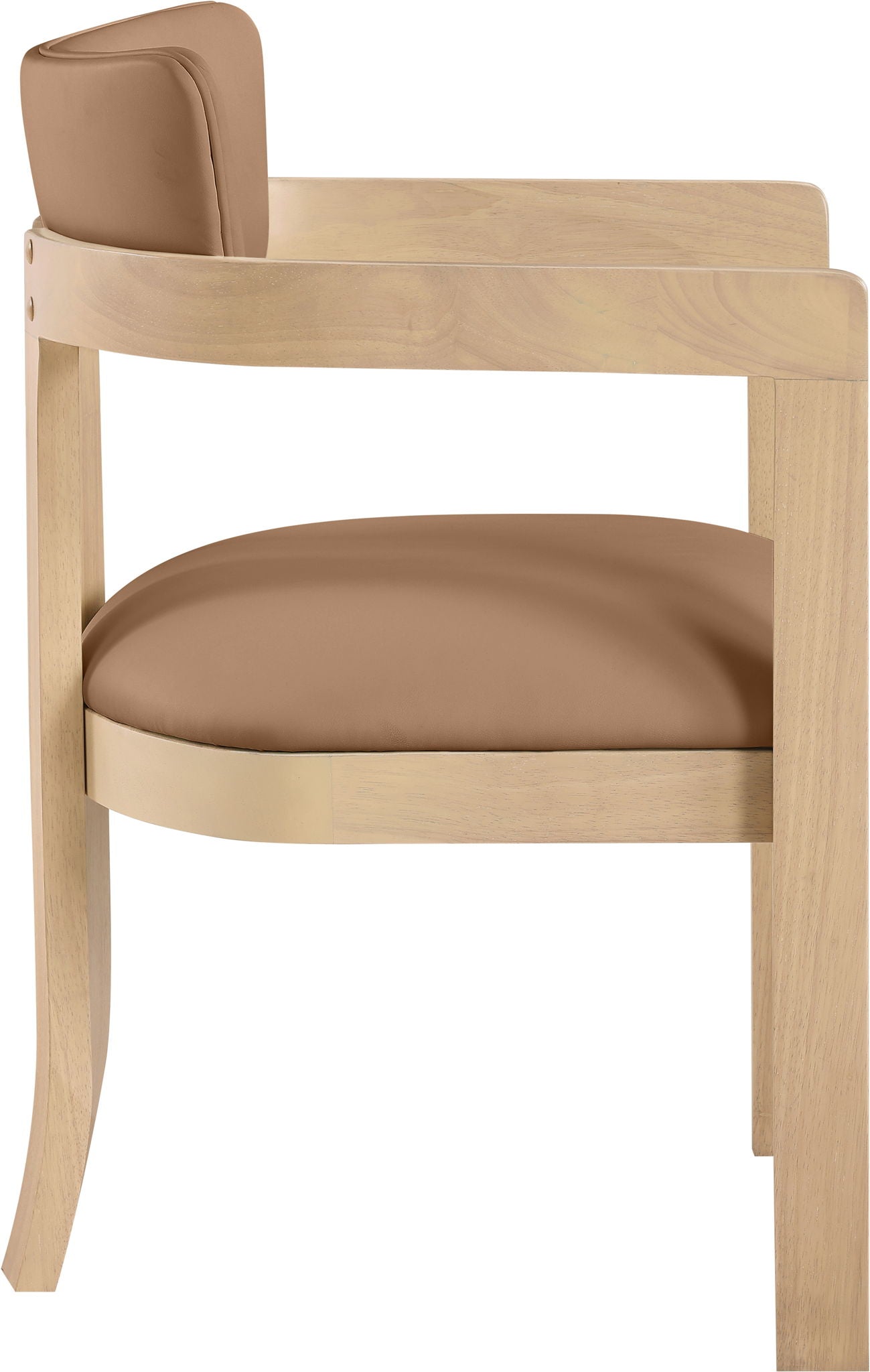 Lavrin - Vegan Leather Dining Arm Chair (Set of 2) - Natural Base - Urban Living Furniture (Los Angeles, CA)