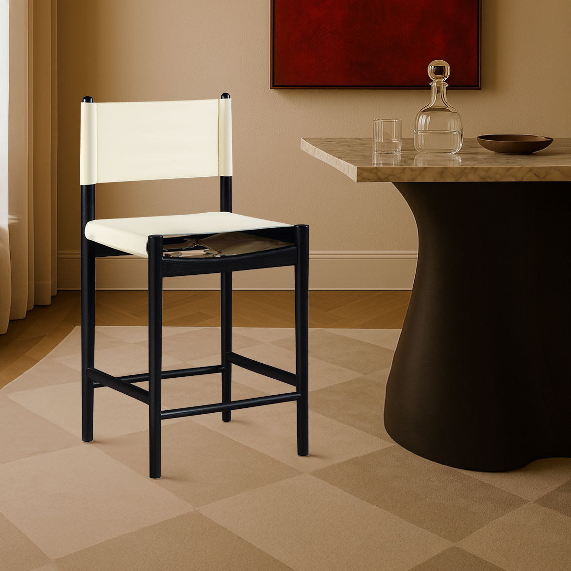 Rawlins - Counter Stool - Black Frame - Urban Living Furniture (Los Angeles, CA)