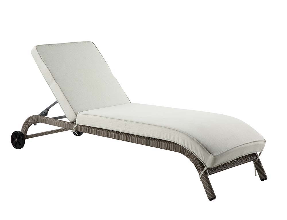 Salena - Patio Lounge Chair - Beige Fabric & Gray Finish - 13" - Urban Living Furniture (Los Angeles, CA)