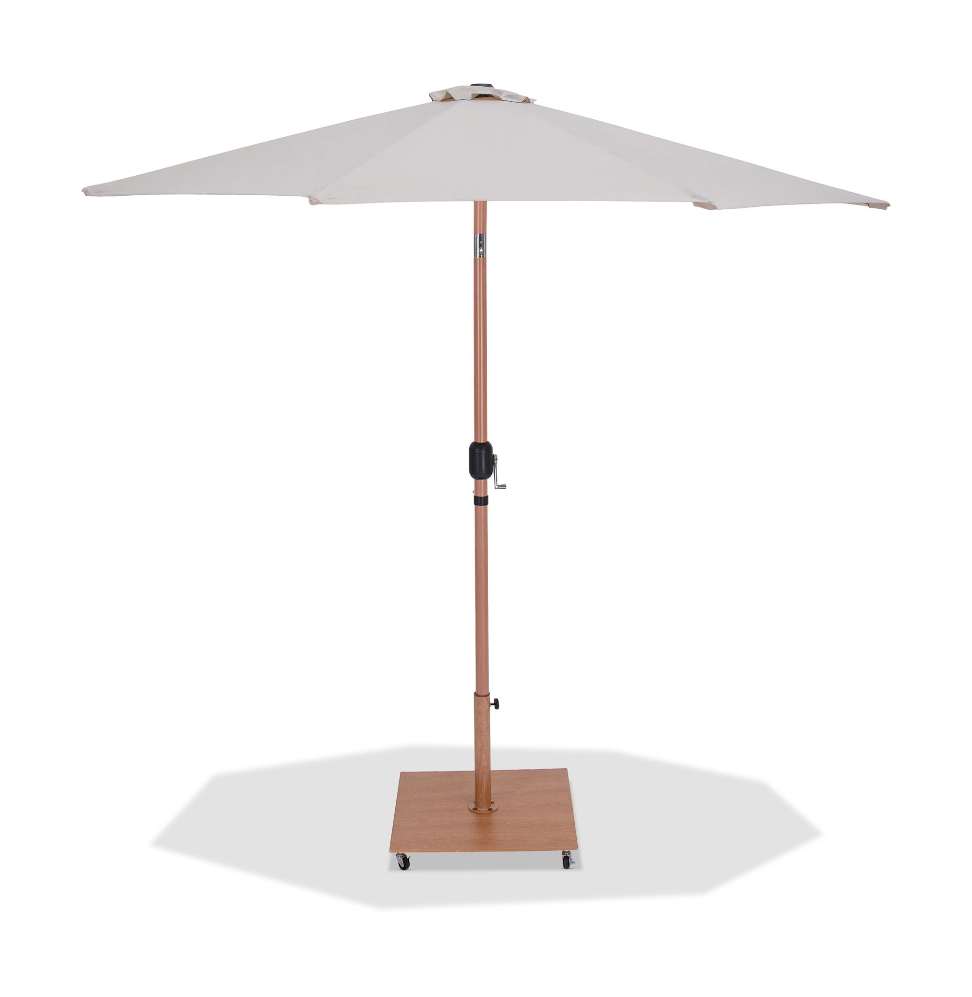 Fiji - Aluminum Patio Umbrella With Square Teak Base - Urban Living Furniture (Los Angeles, CA)