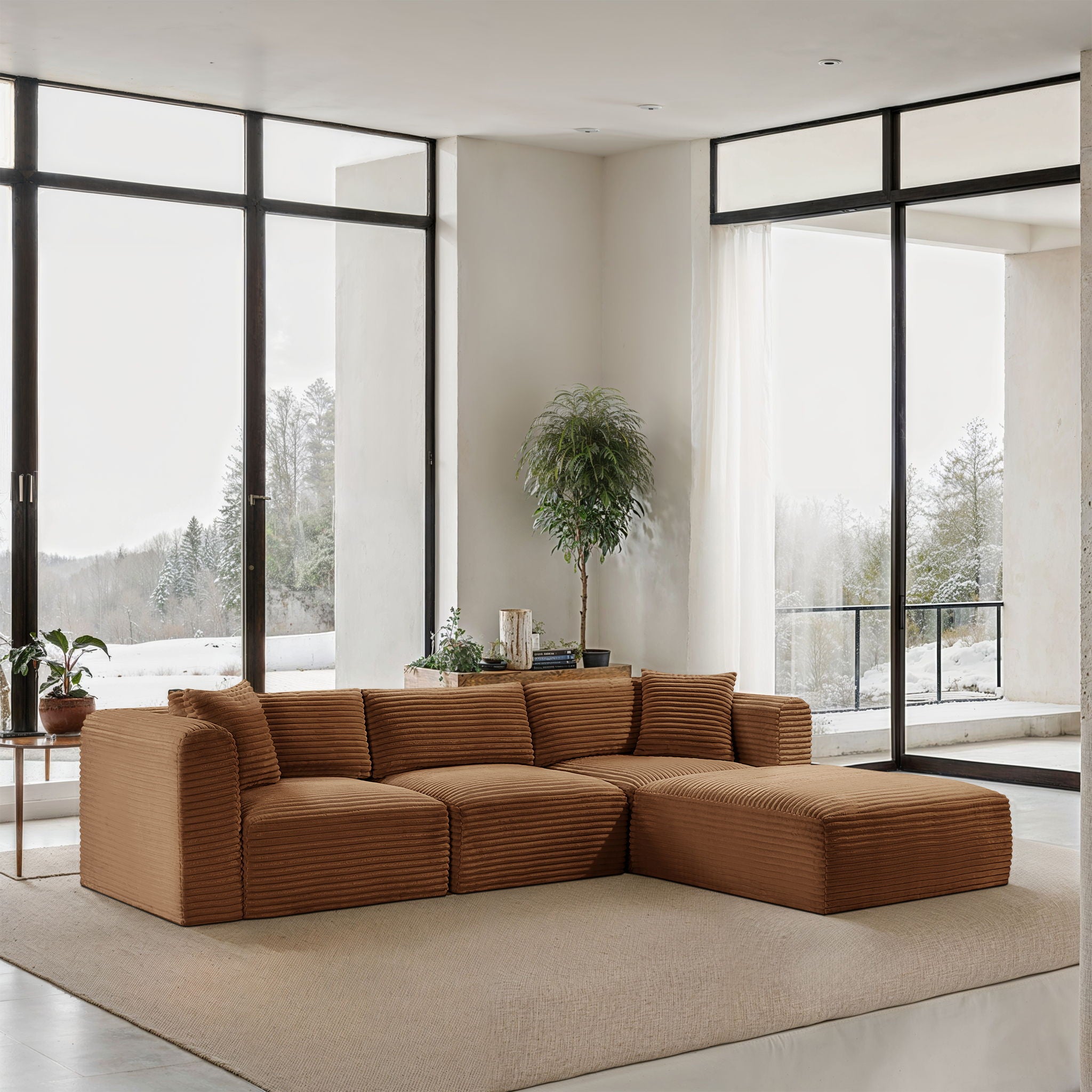 Shaggy - Fabric 4 Piece Modular Sectional - Urban Living Furniture (Los Angeles, CA)